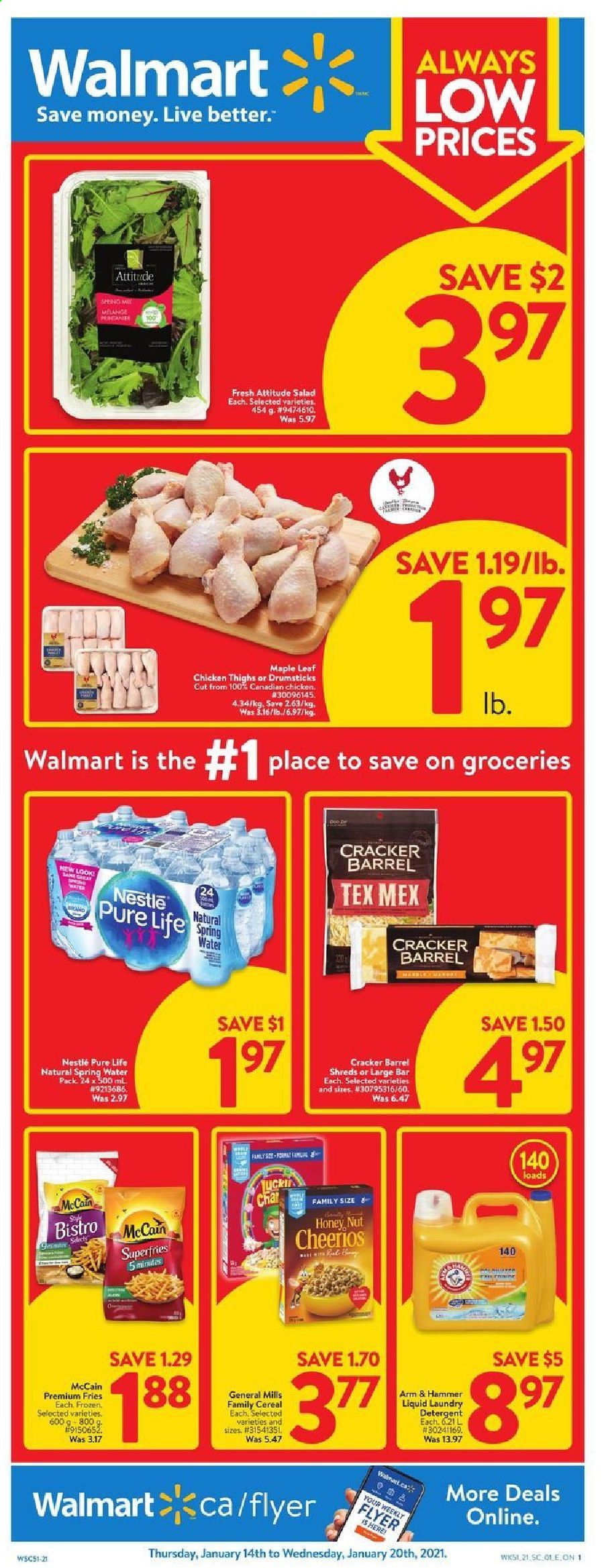 Walmart flyer  - January 14, 2021 - January 20, 2021. Page 1.