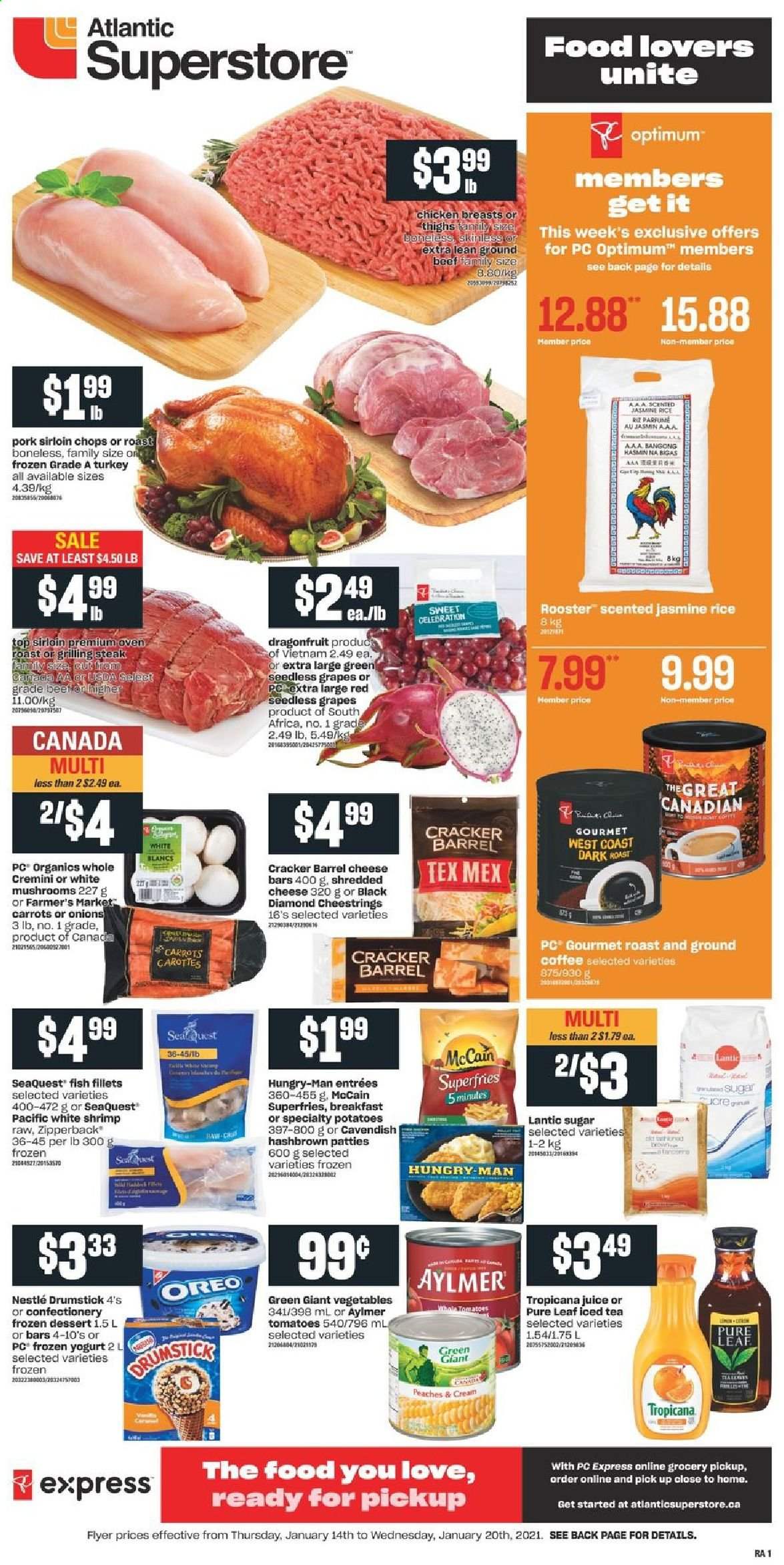 Atlantic Superstore flyer  - January 14, 2021 - January 20, 2021. Page 1.
