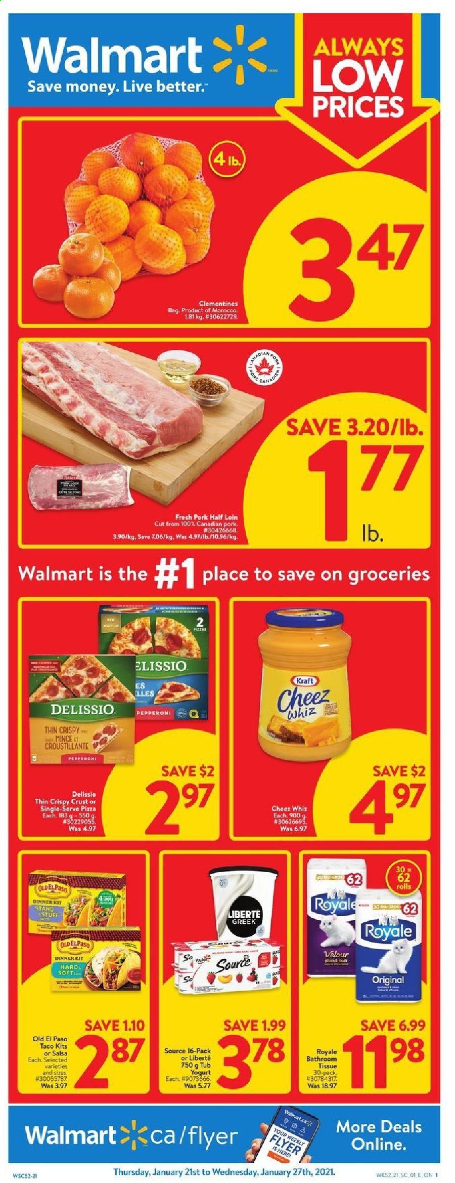 Walmart flyer  - January 21, 2021 - January 27, 2021. Page 1.