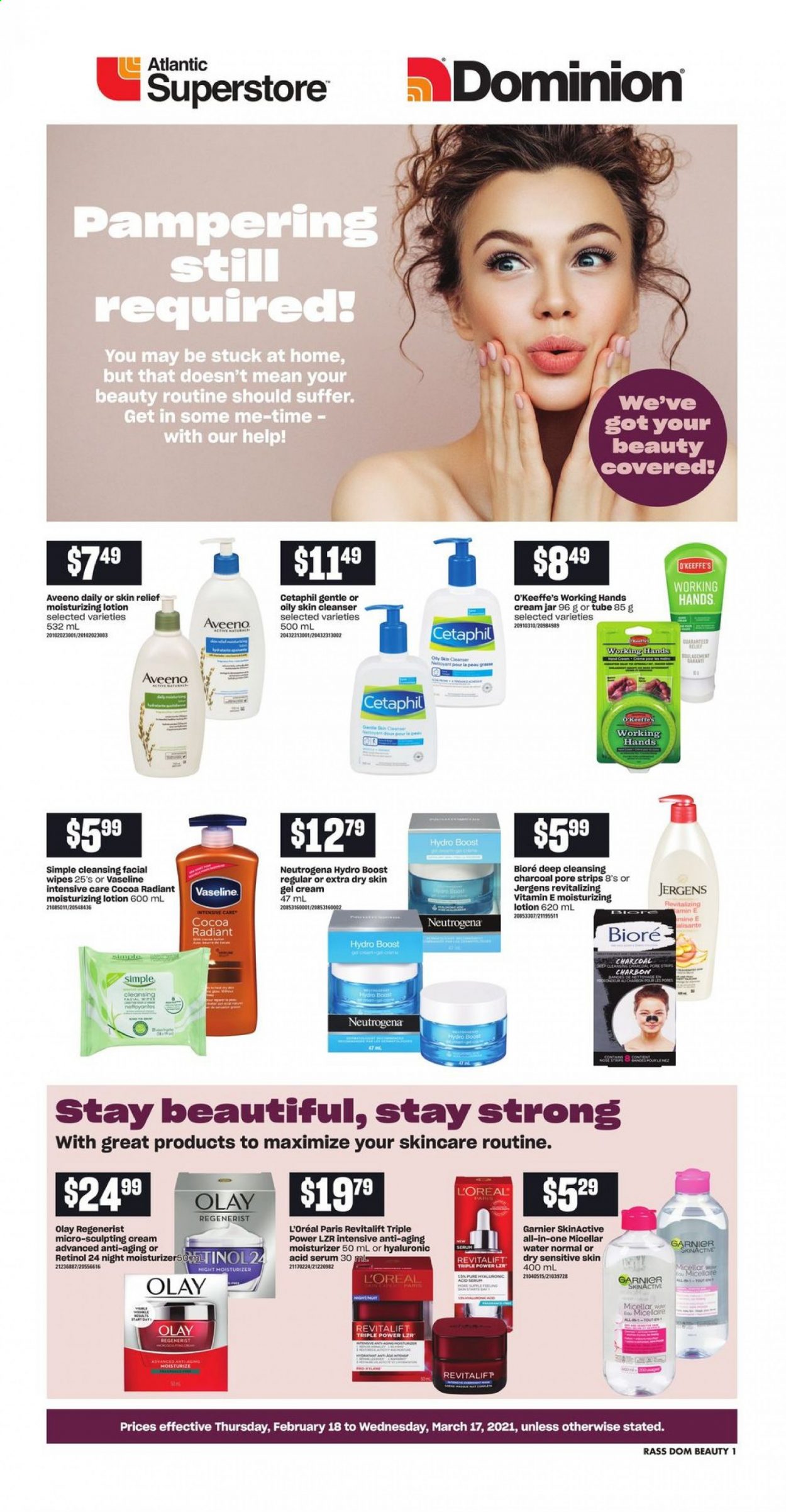 Atlantic Superstore flyer  - February 18, 2021 - March 17, 2021. Page 1.