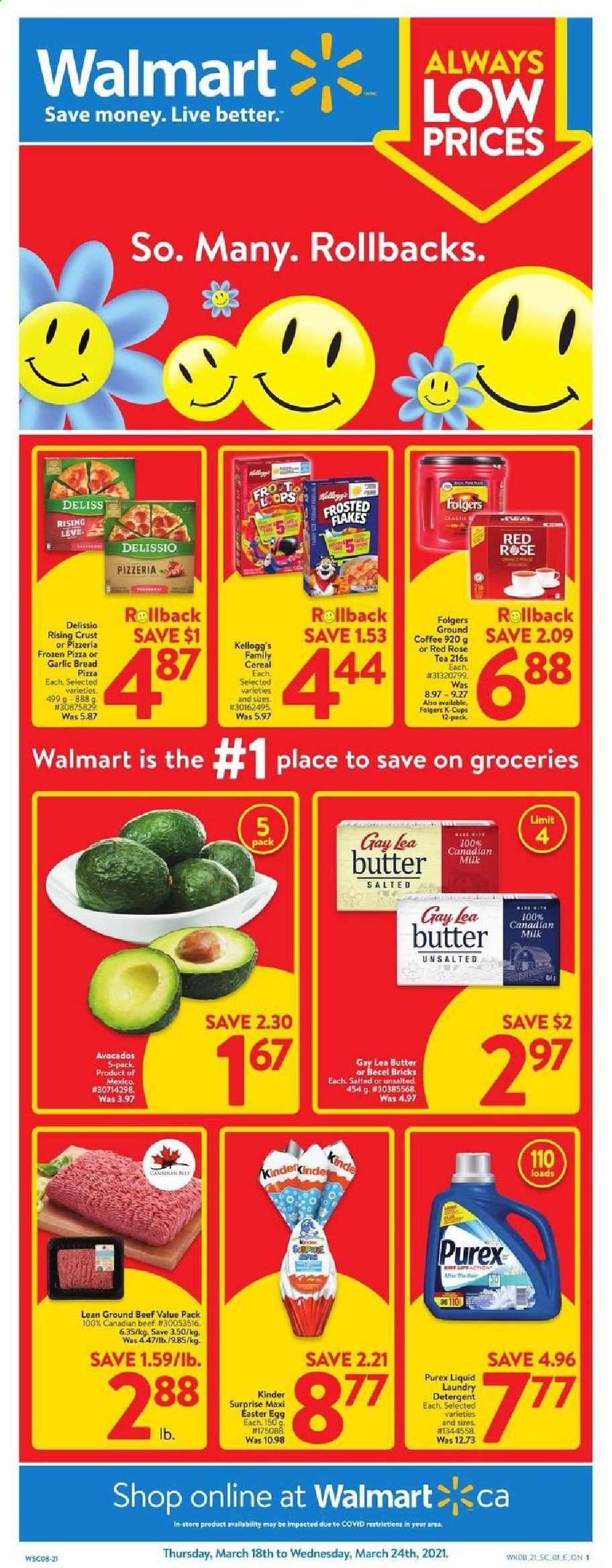 Walmart flyer  - March 18, 2021 - March 24, 2021. Page 1.