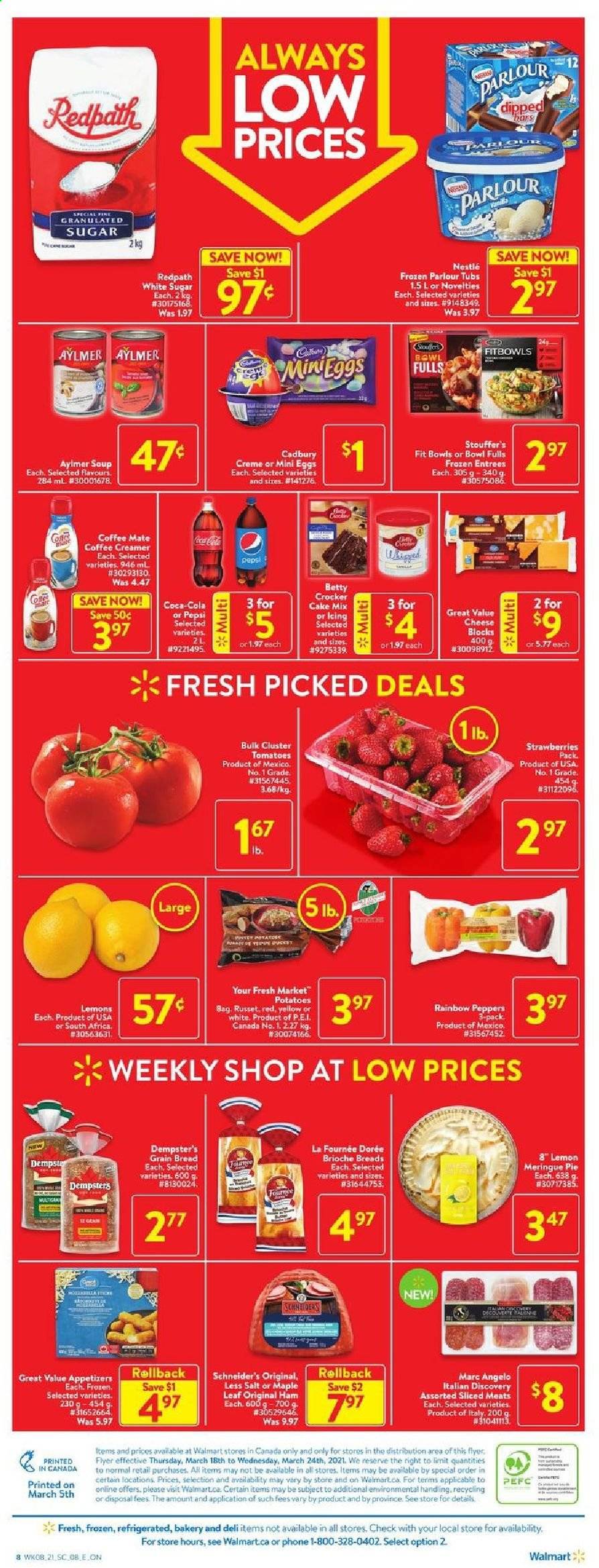 Walmart flyer  - March 18, 2021 - March 24, 2021. Page 6.