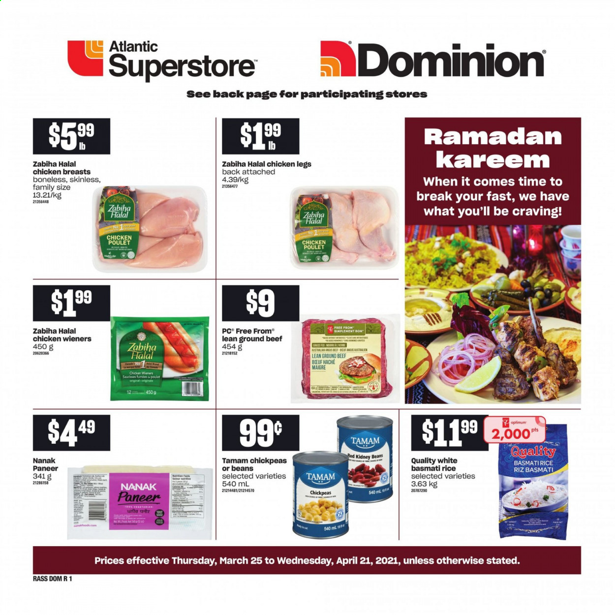 Atlantic Superstore flyer  - March 25, 2021 - April 21, 2021. Page 1.