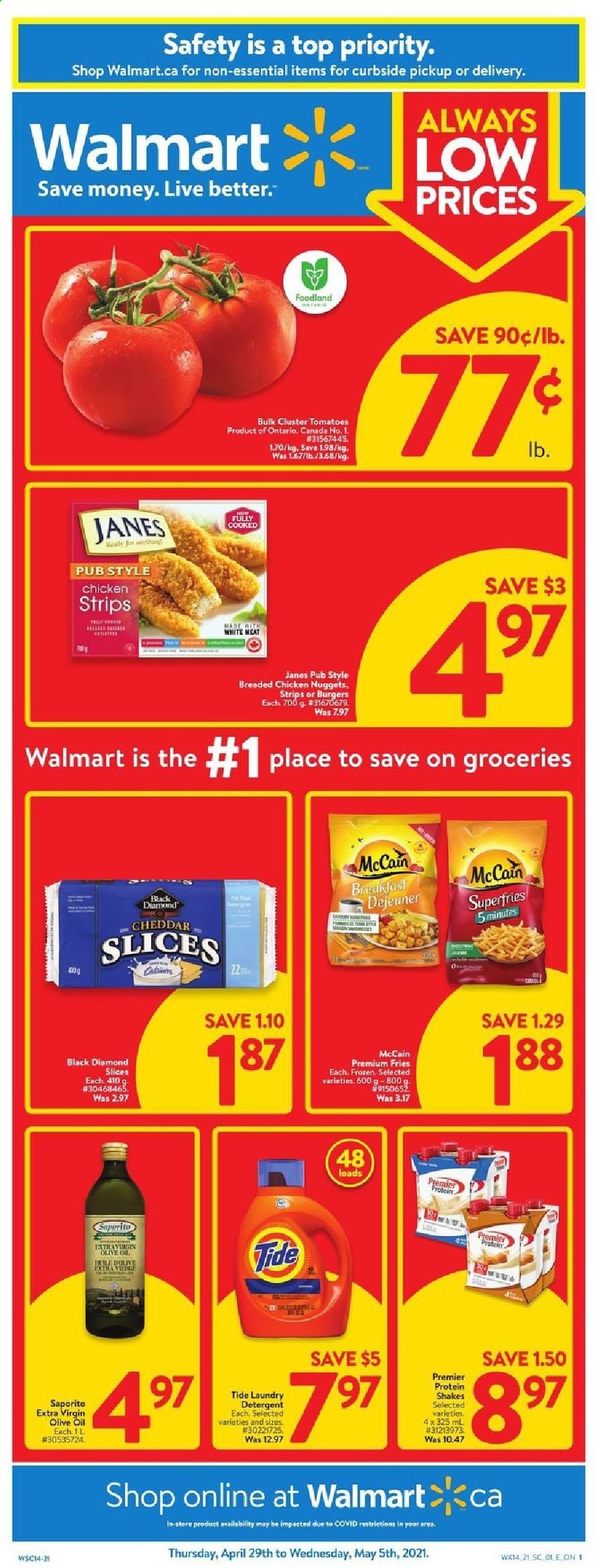 Walmart flyer  - April 29, 2021 - May 05, 2021. Page 1.