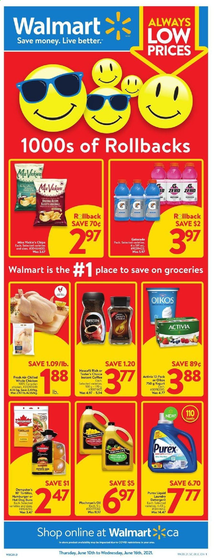 Walmart flyer  - June 10, 2021 - June 16, 2021. Page 1.