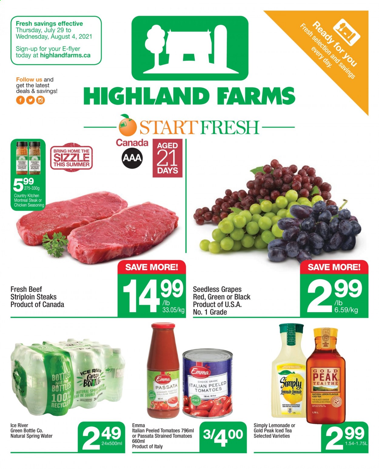 Highland Farms flyer  - July 29, 2021 - August 04, 2021.