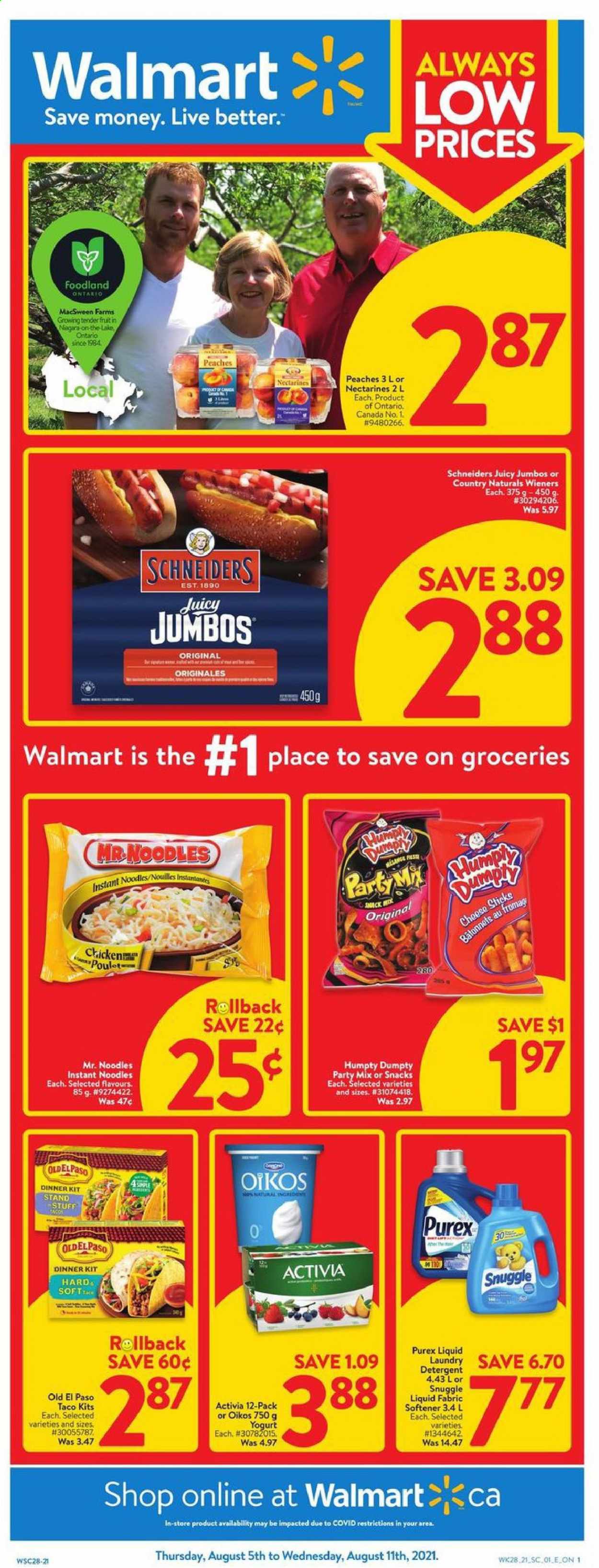Walmart flyer  - August 05, 2021 - August 11, 2021. Page 1.