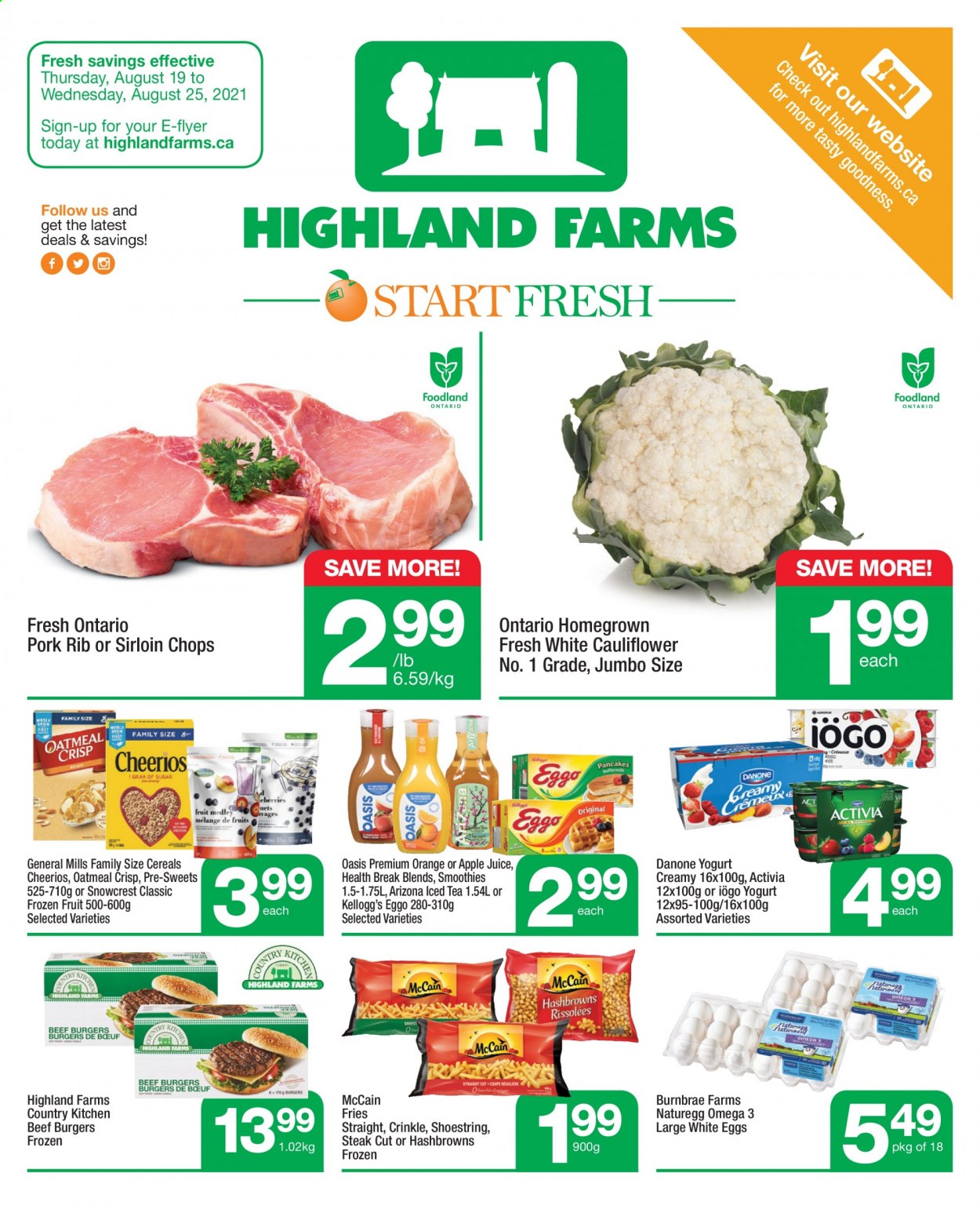 Highland Farms flyer  - August 19, 2021 - August 25, 2021.
