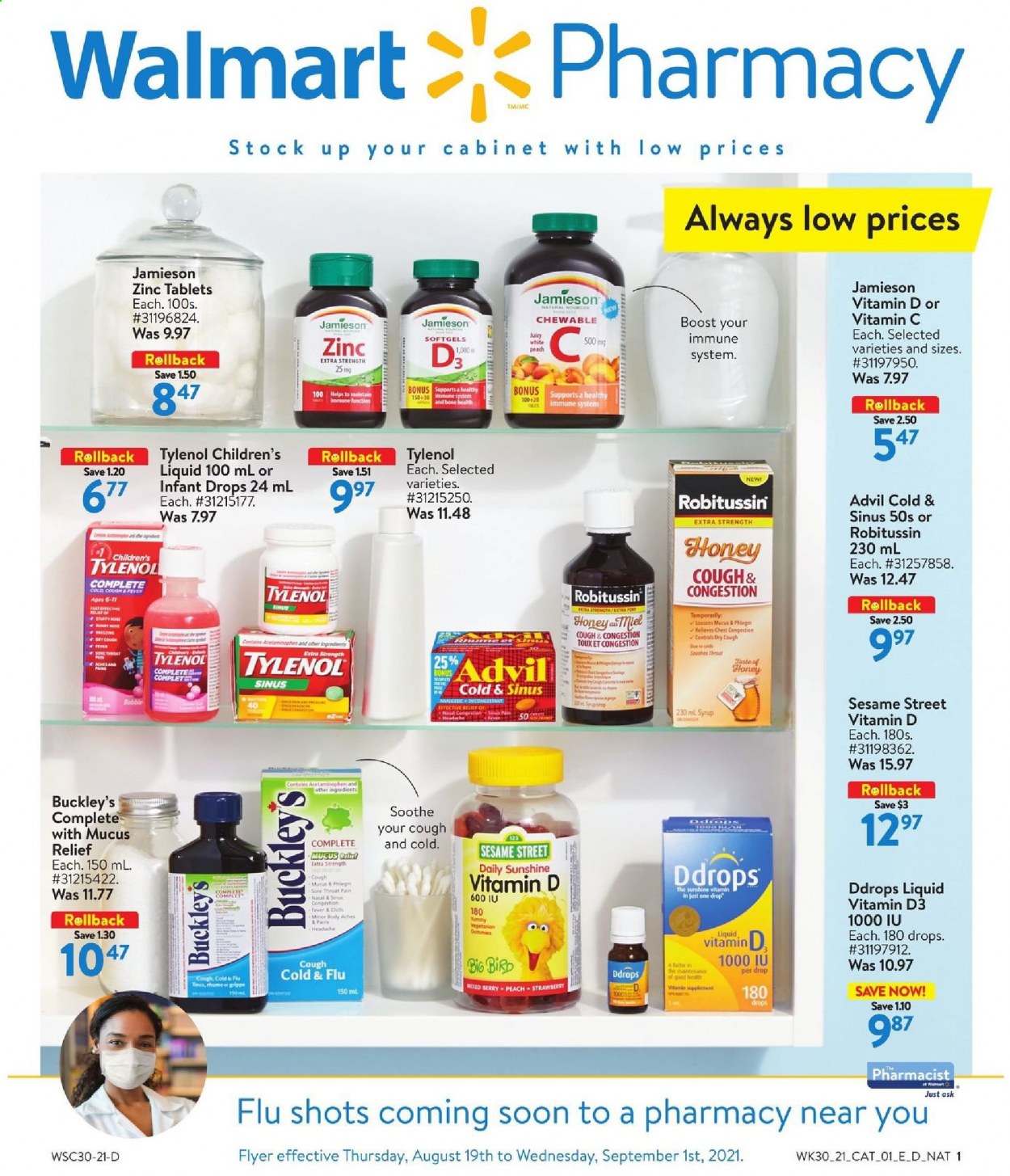 Walmart flyer  - August 19, 2021 - September 01, 2021. Page 1.