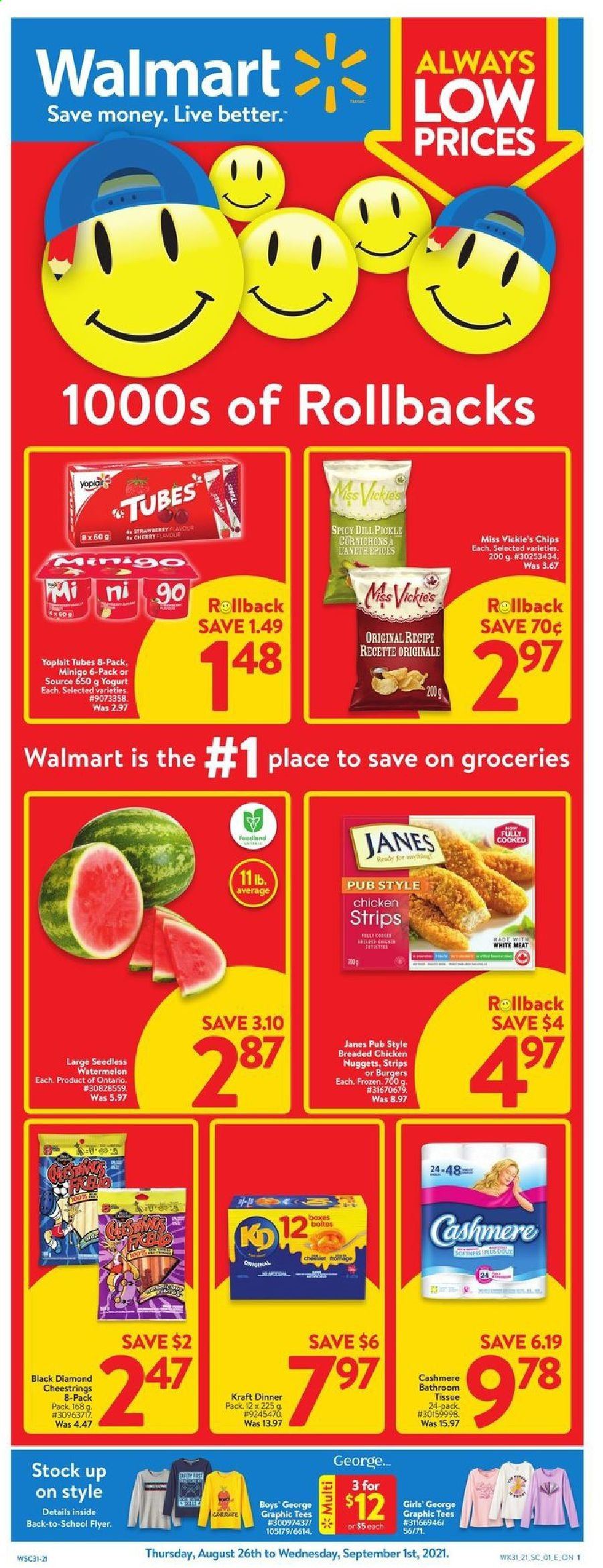 Walmart flyer  - August 26, 2021 - September 01, 2021. Page 1.