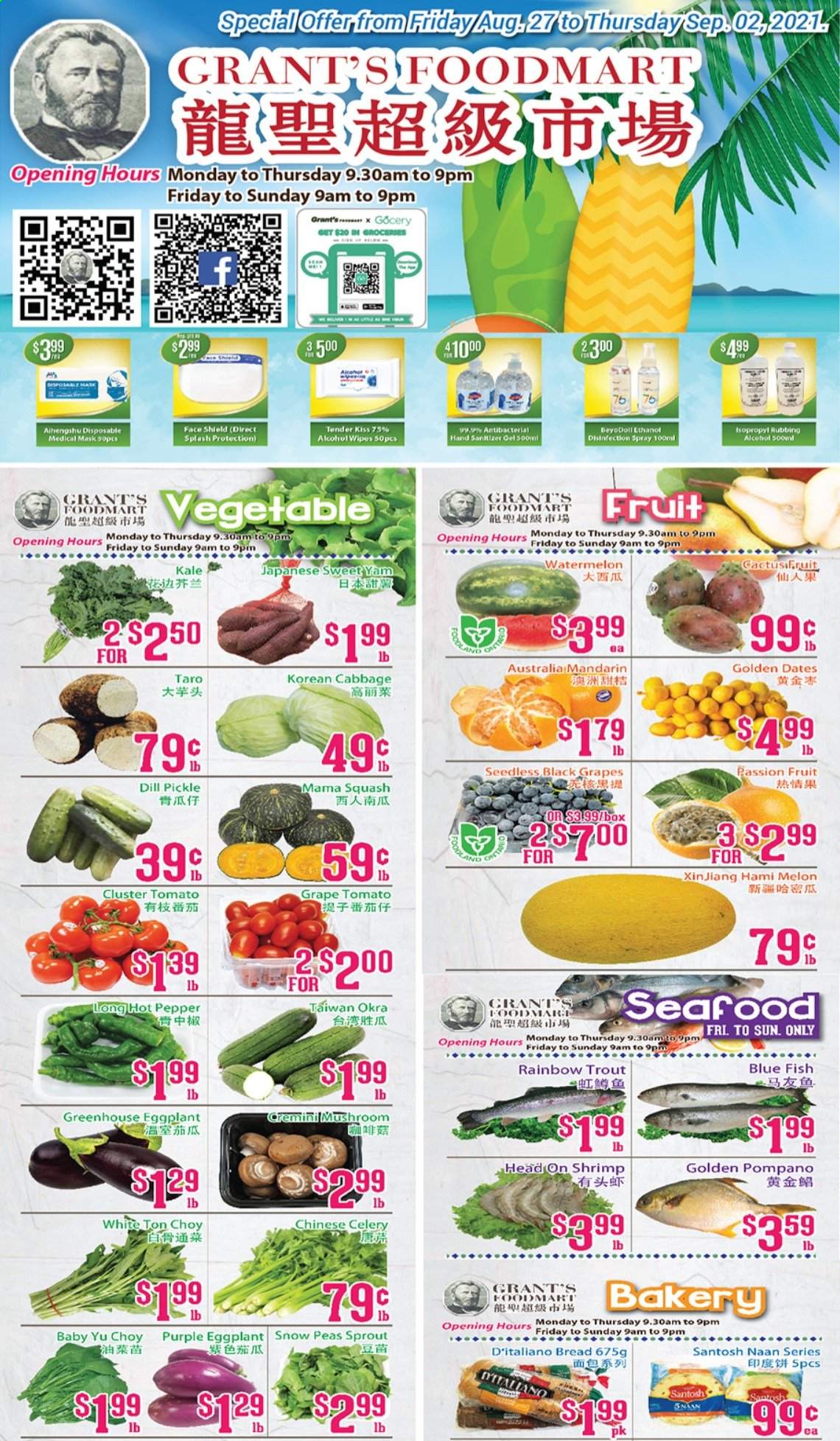 Grant's Foodmart flyer  - August 27, 2021 - September 02, 2021.