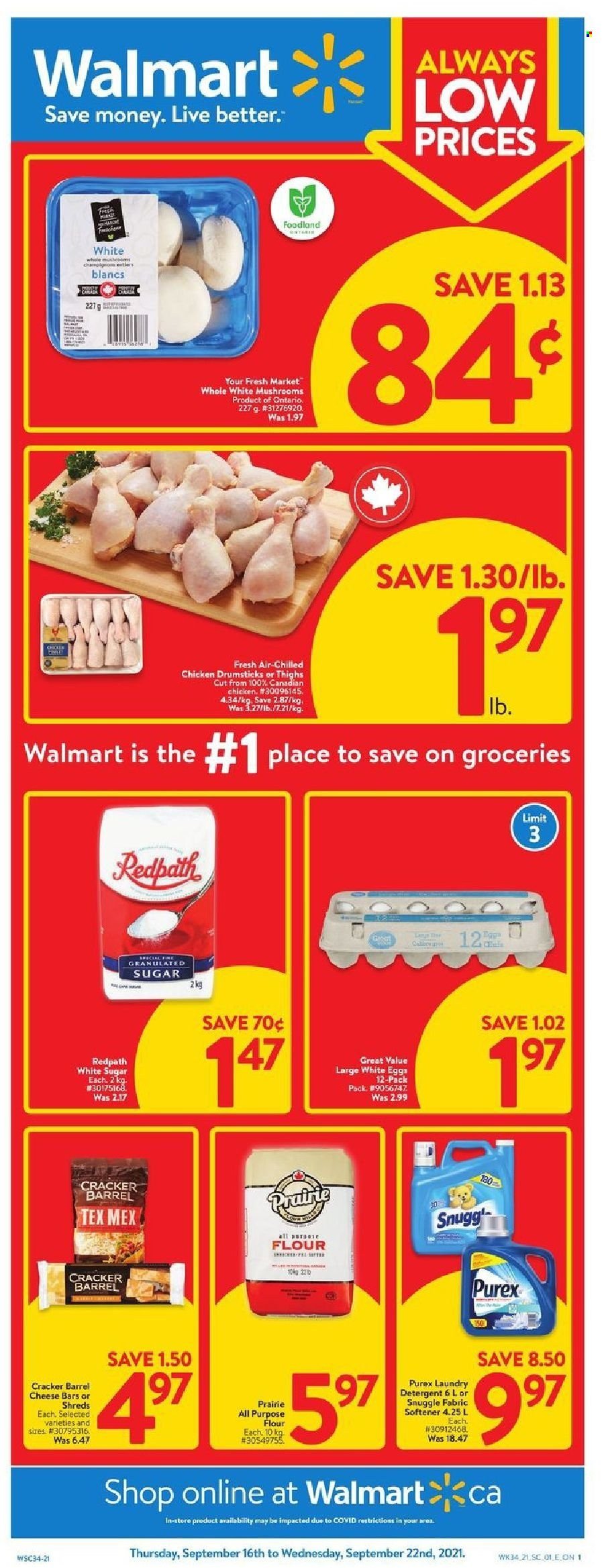 Walmart flyer  - September 16, 2021 - September 22, 2021. Page 1.