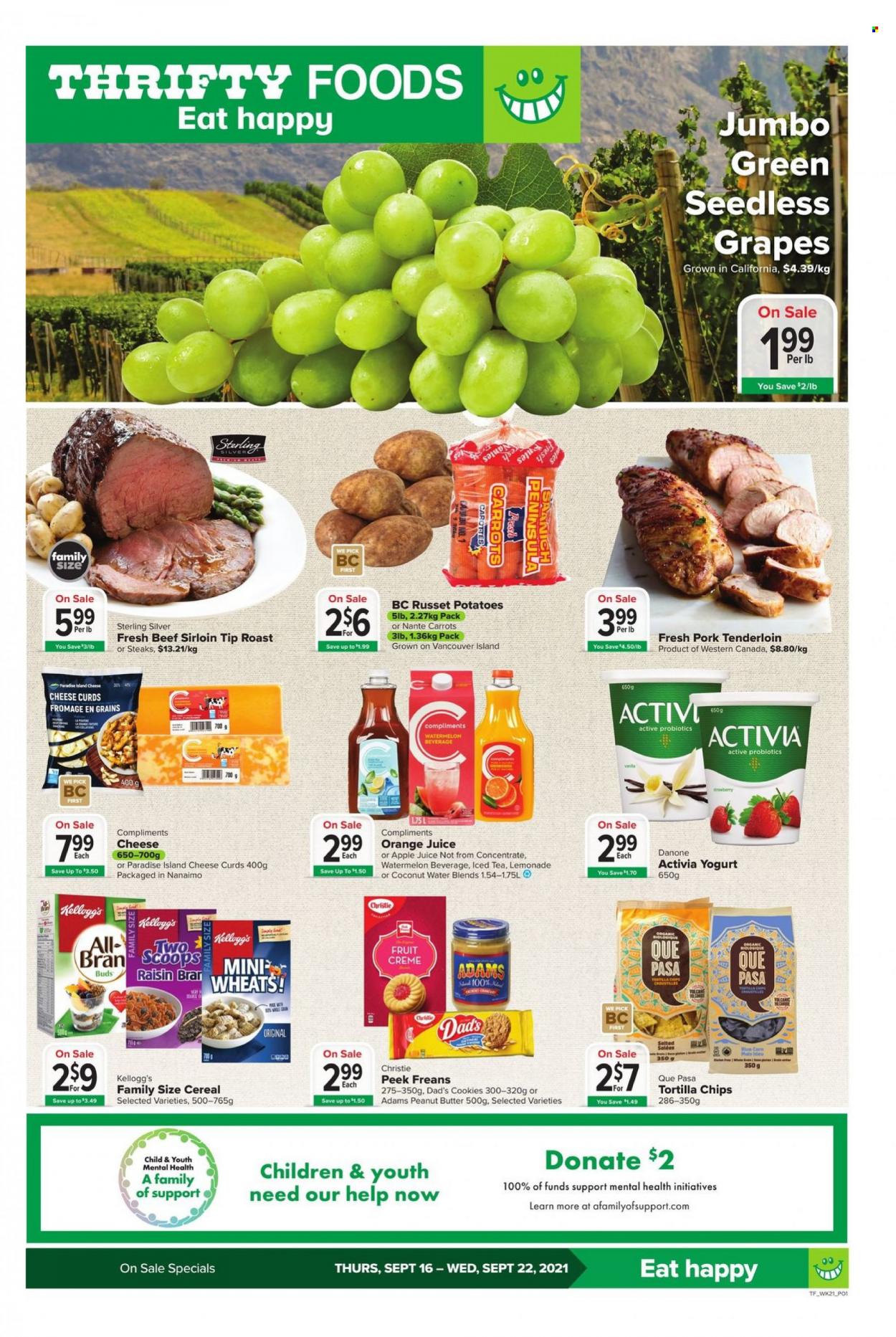 Thrifty Foods flyer  - September 16, 2021 - September 22, 2021.