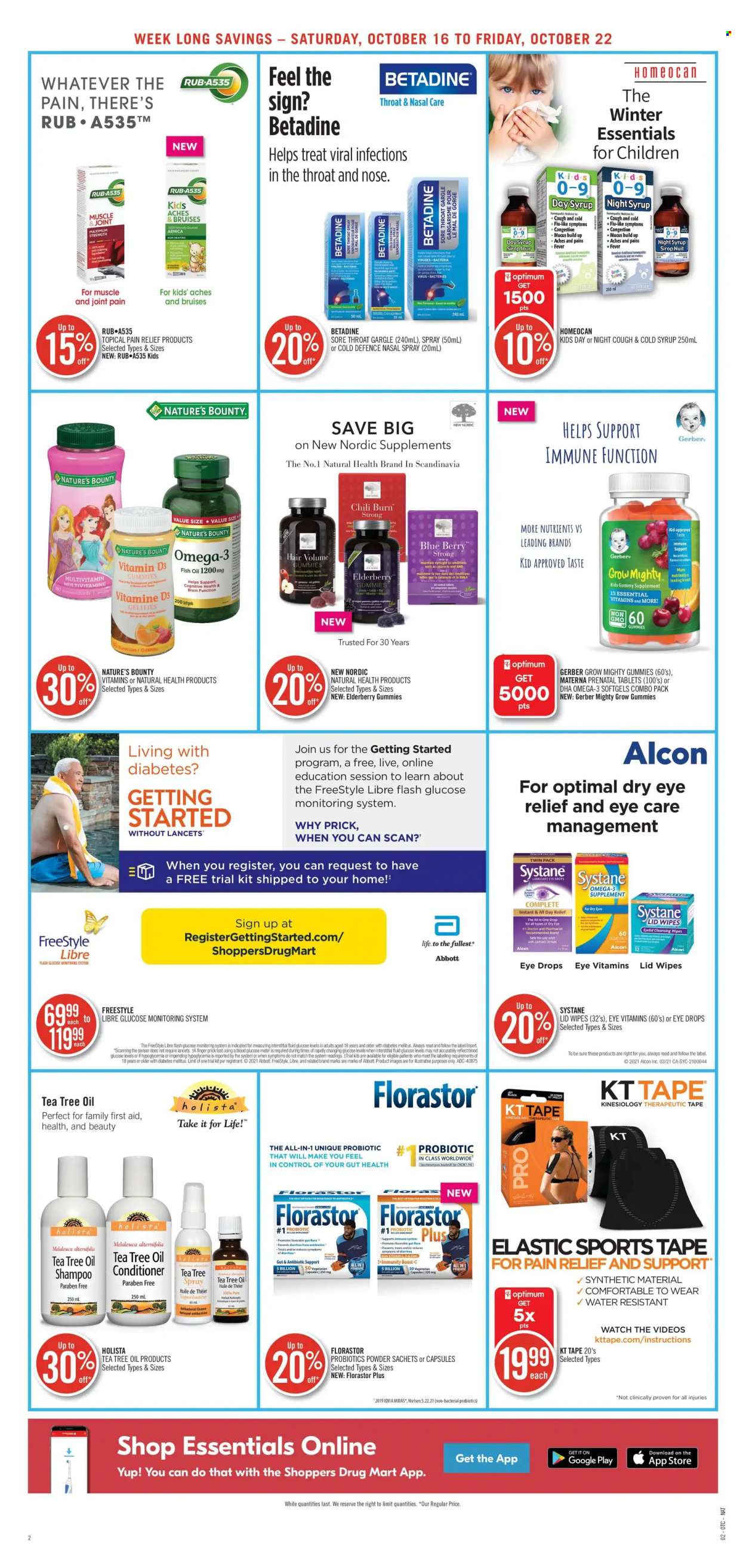 Shoppers Drug Mart flyer  - October 16, 2021 - October 22, 2021.