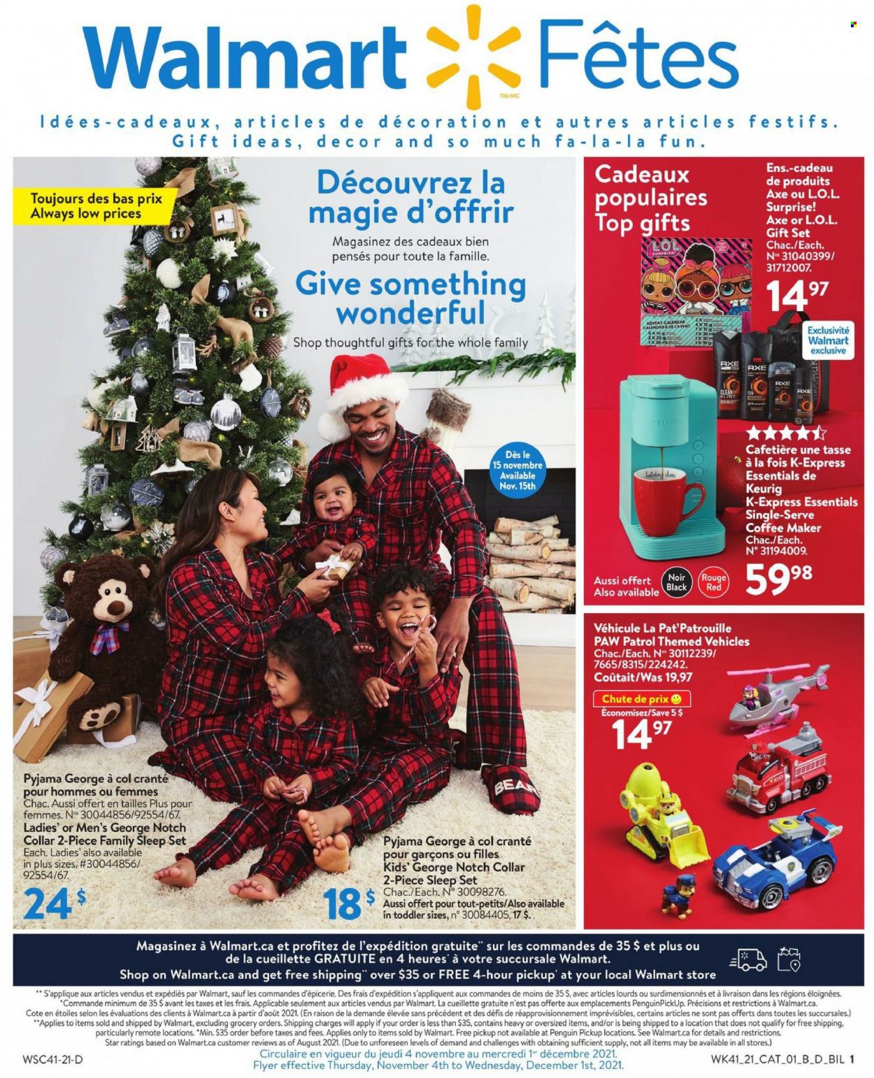 Walmart flyer  - November 04, 2021 - December 01, 2021. Page 1.