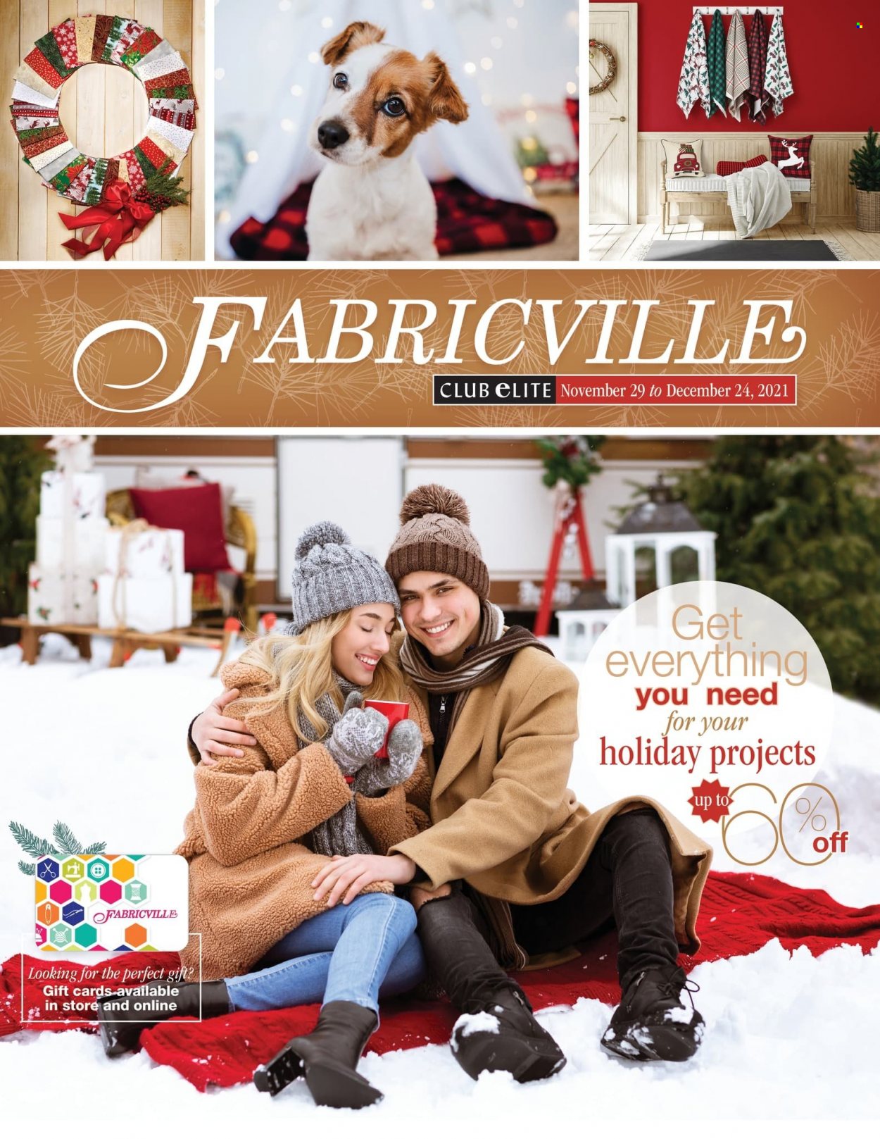 Fabricville flyer  - November 29, 2021 - December 24, 2021.