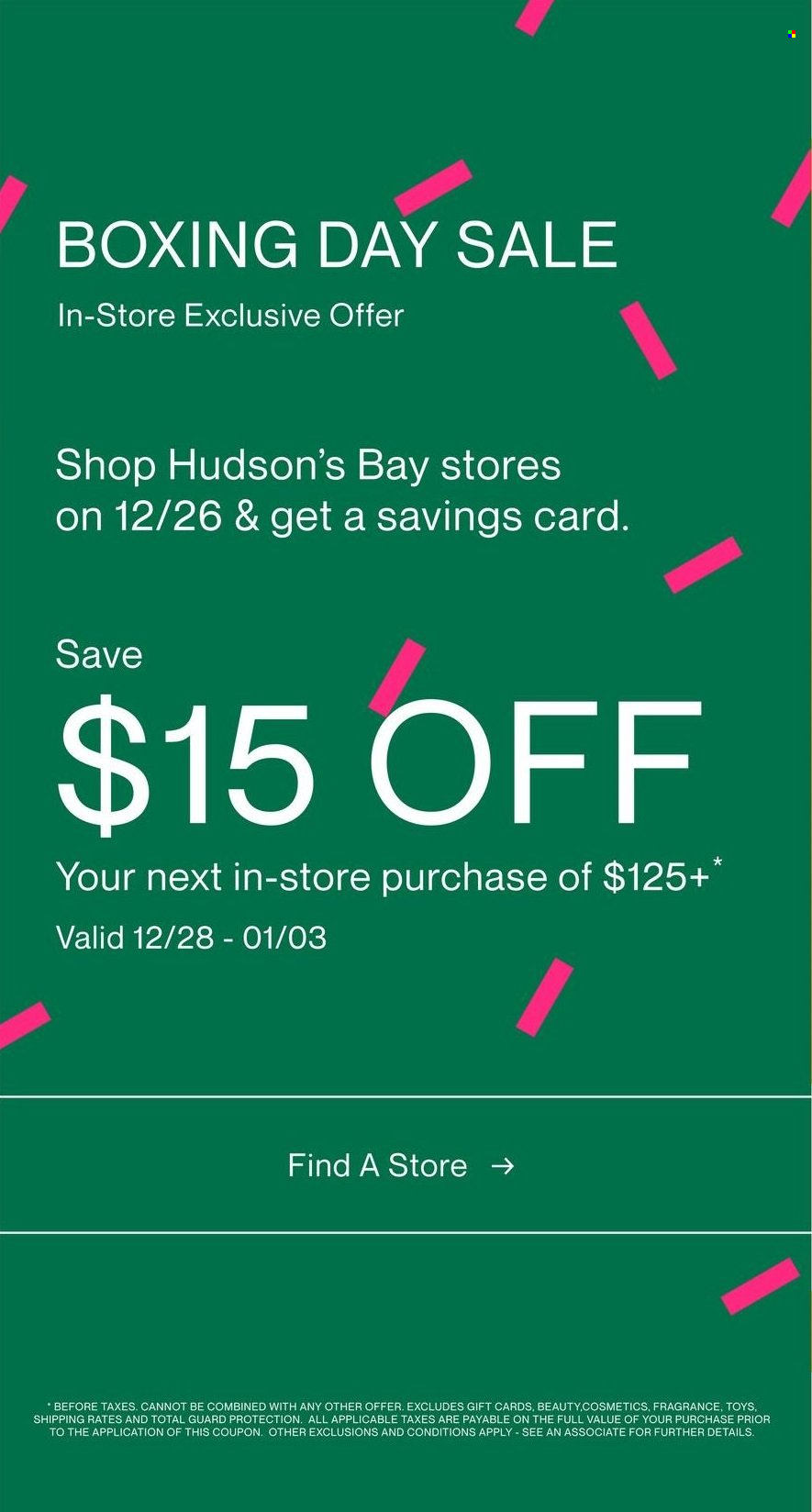 Hudson's Bay flyer .