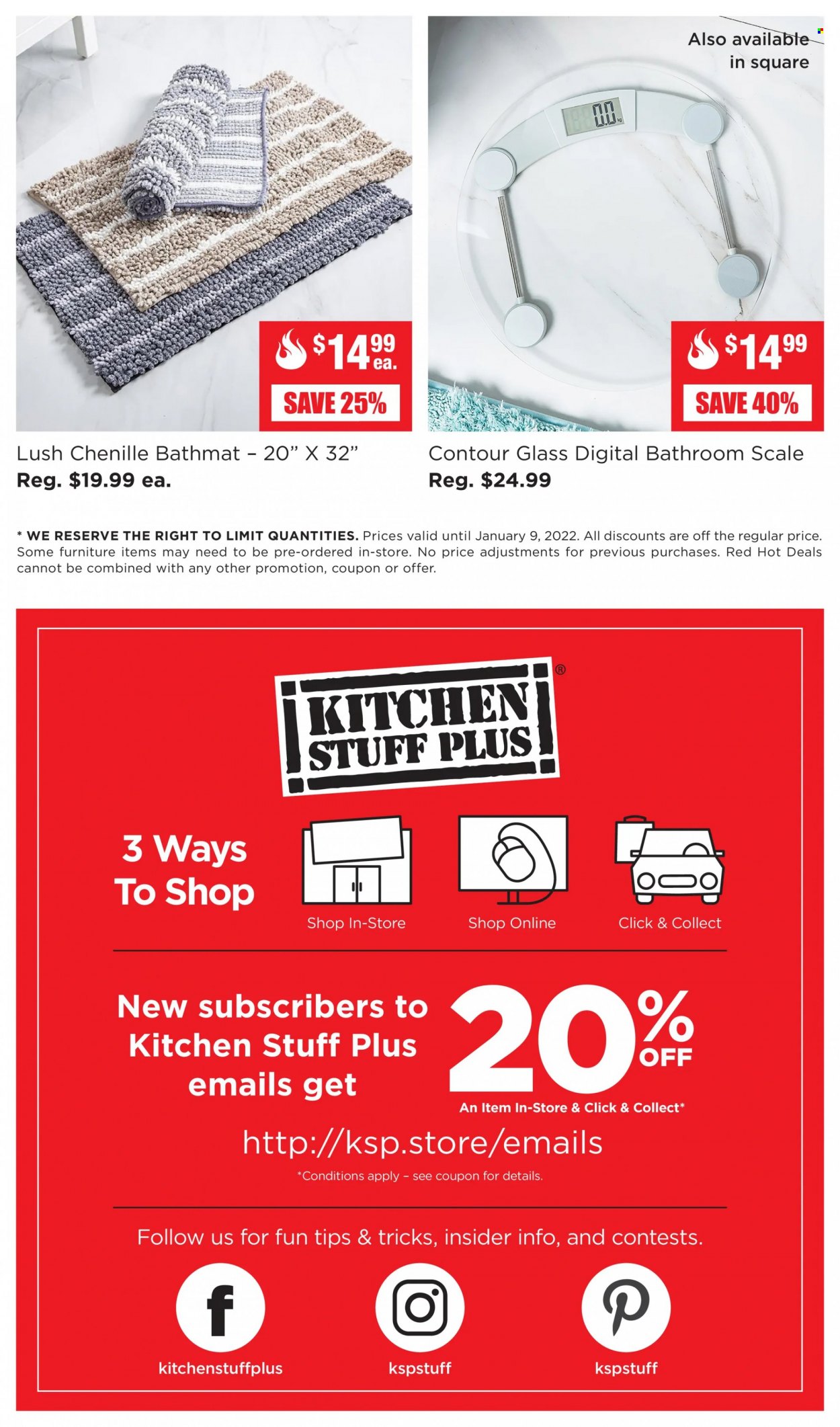 Kitchen Stuff Plus flyer  - January 03, 2022 - January 09, 2022.