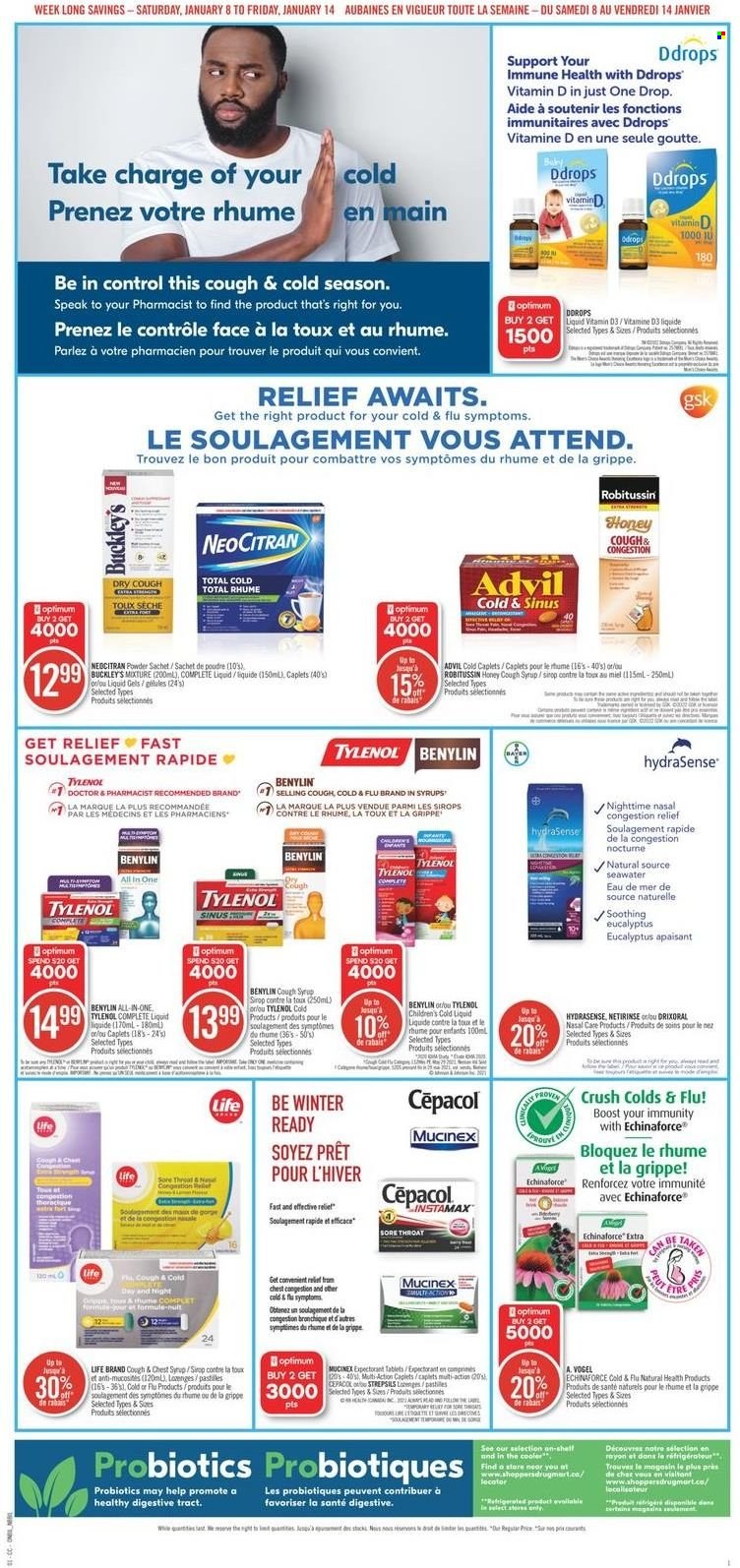Shoppers Drug Mart flyer  - January 08, 2022 - January 14, 2022.