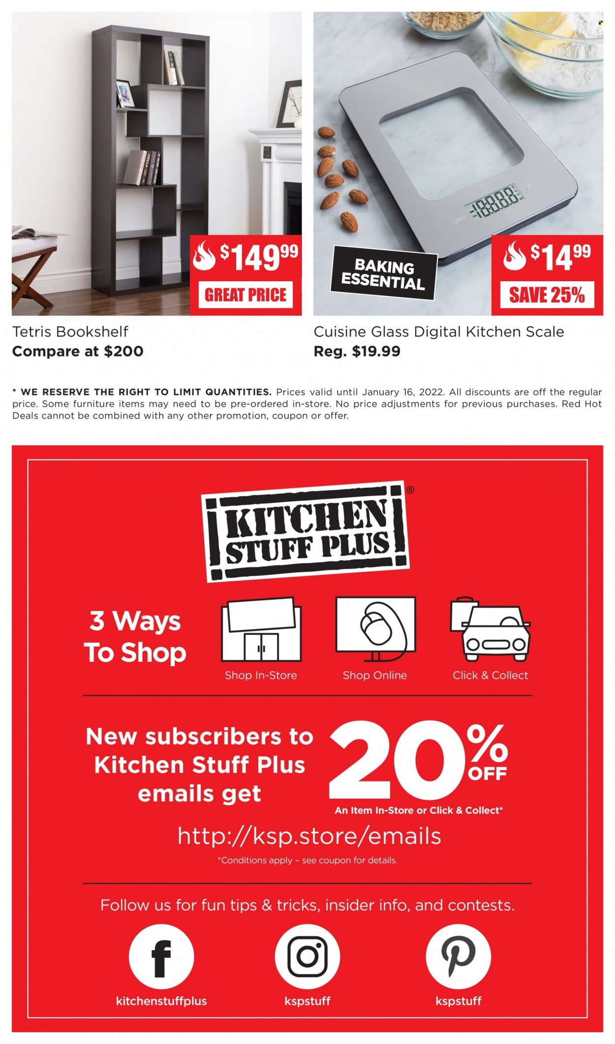 Kitchen Stuff Plus flyer  - January 10, 2022 - January 16, 2022.