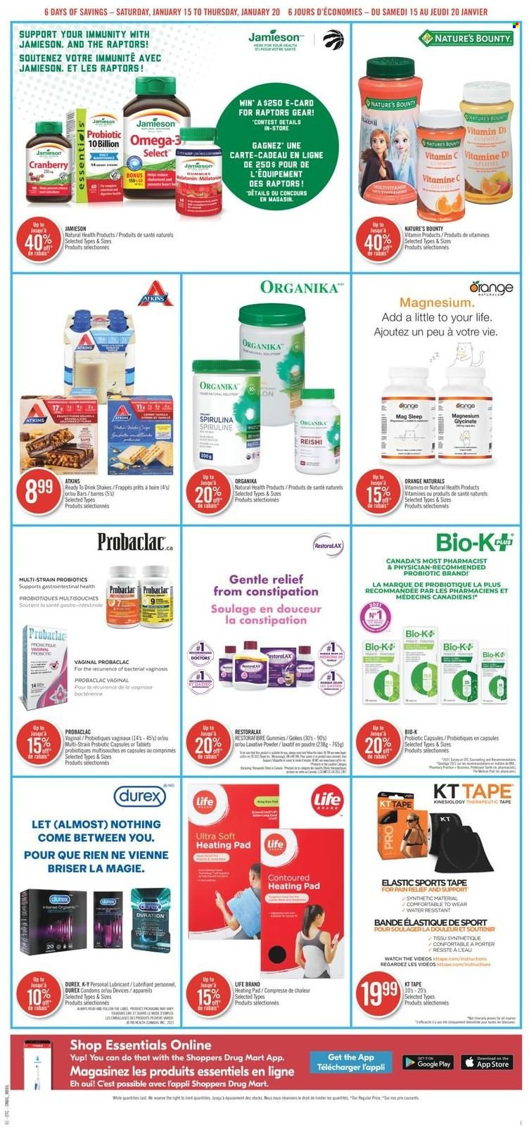 Shoppers Drug Mart flyer  - January 15, 2022 - January 20, 2022.