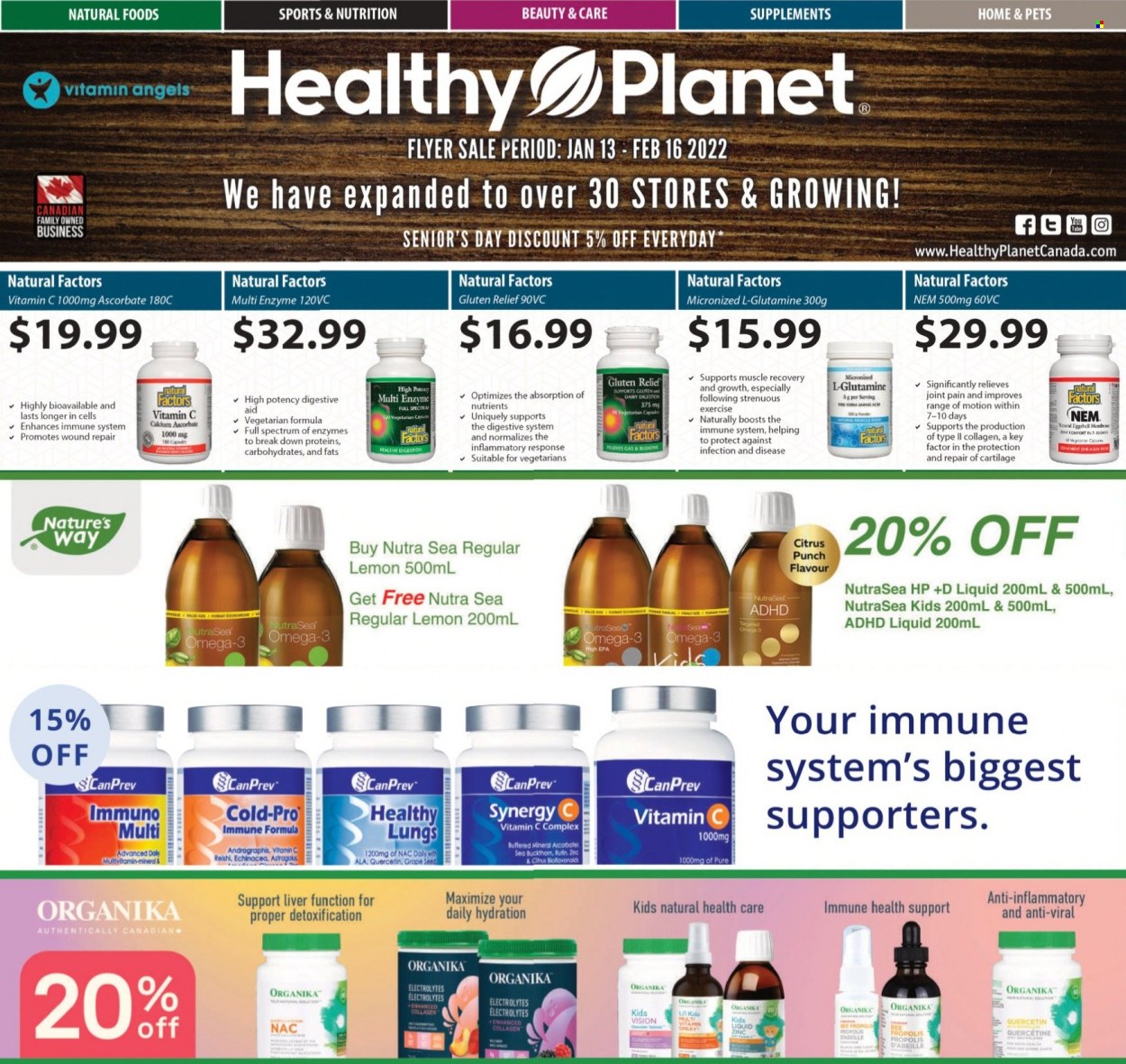 Healthy Planet flyer  - January 13, 2022 - February 16, 2022.