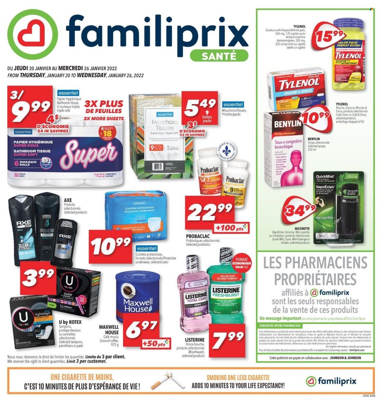 Familiprix Santé flyer  - January 20, 2022 - January 26, 2022.
