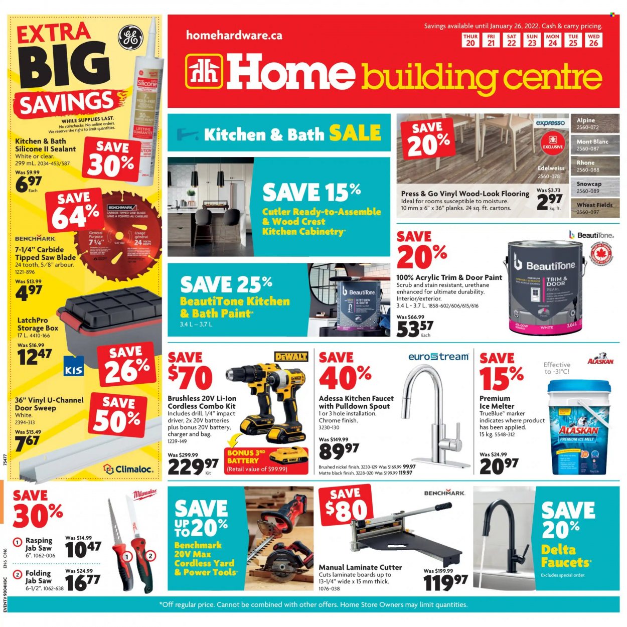 Home Building Centre flyer  - January 20, 2022 - January 26, 2022.