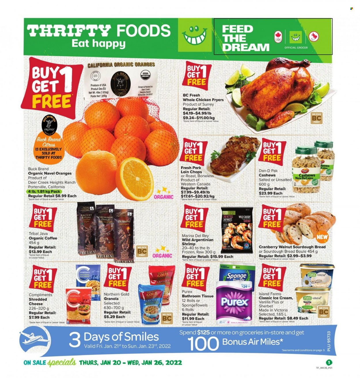 Thrifty Foods flyer  - January 20, 2022 - January 26, 2022.