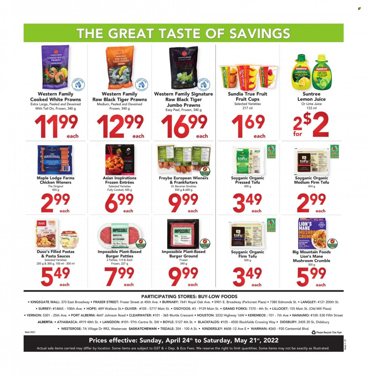 Buy-Low Foods flyer  - April 24, 2022 - May 21, 2022.