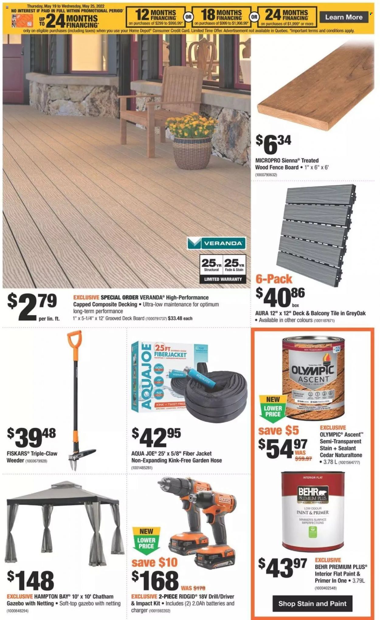 The Home Depot flyer  - May 19, 2022 - May 25, 2022.