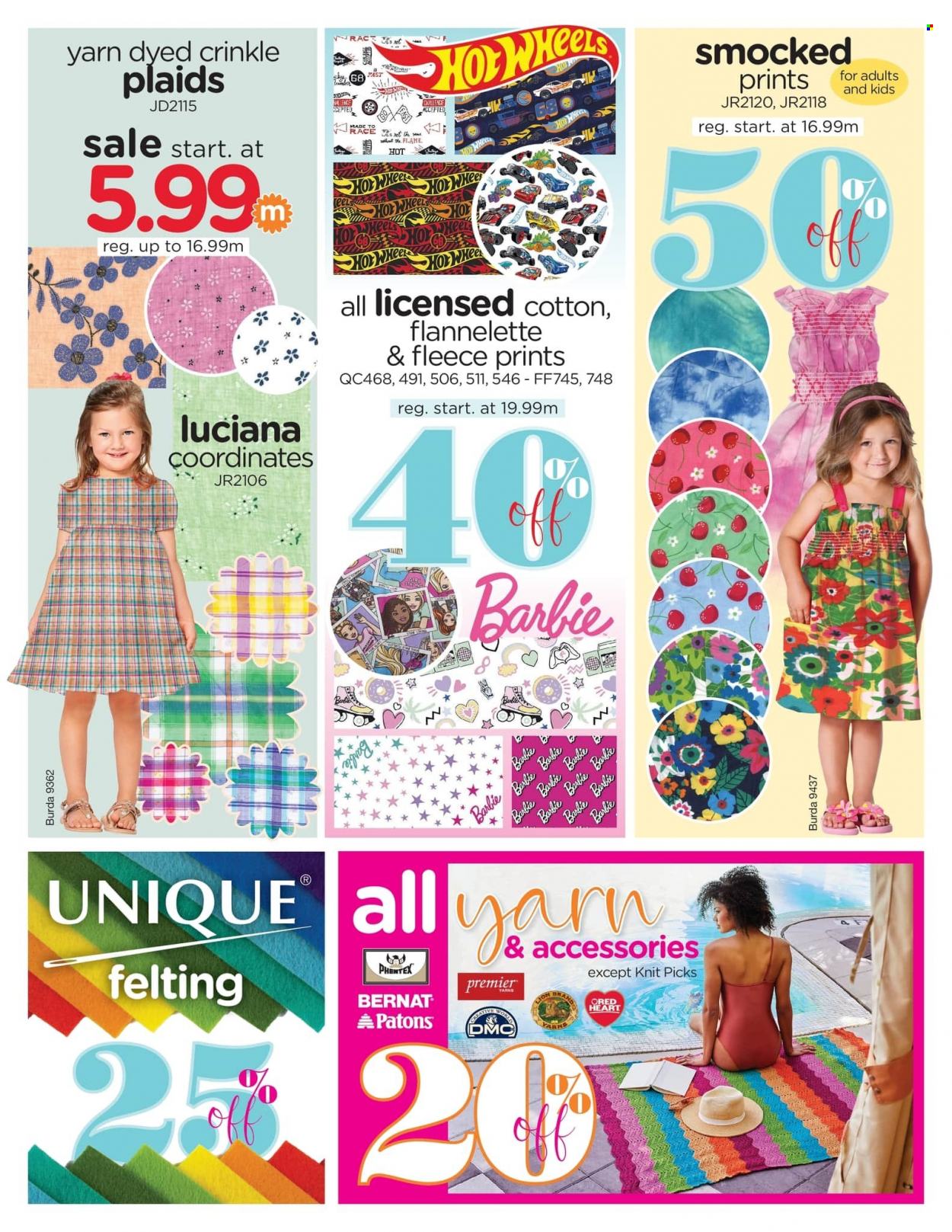 Fabricville flyer  - May 23, 2022 - June 19, 2022.