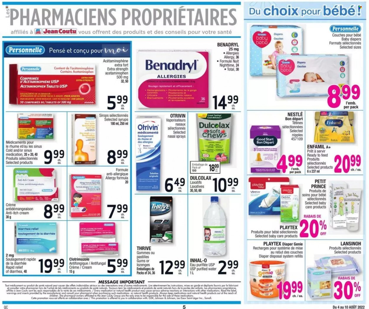 Jean Coutu flyer  - August 04, 2022 - August 10, 2022.