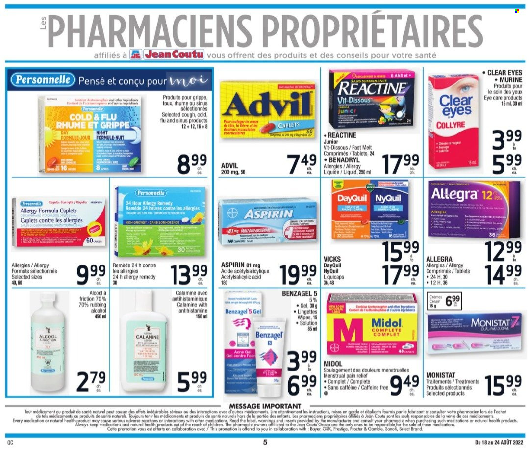 Jean Coutu flyer  - August 18, 2022 - August 24, 2022.