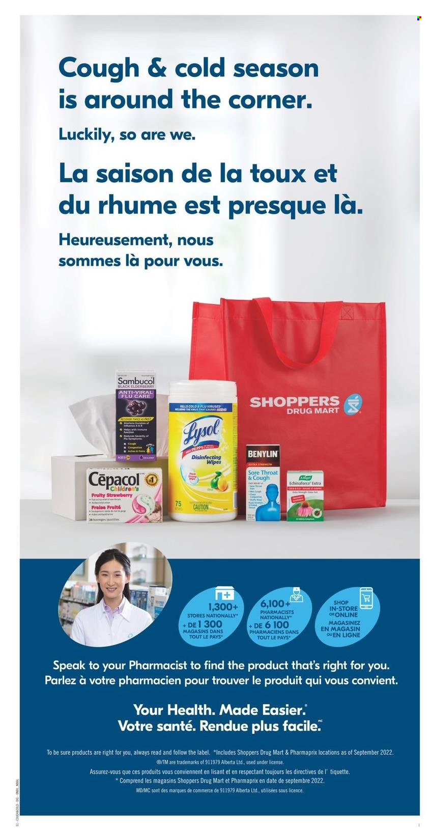 Shoppers Drug Mart flyer  - September 24, 2022 - September 30, 2022.