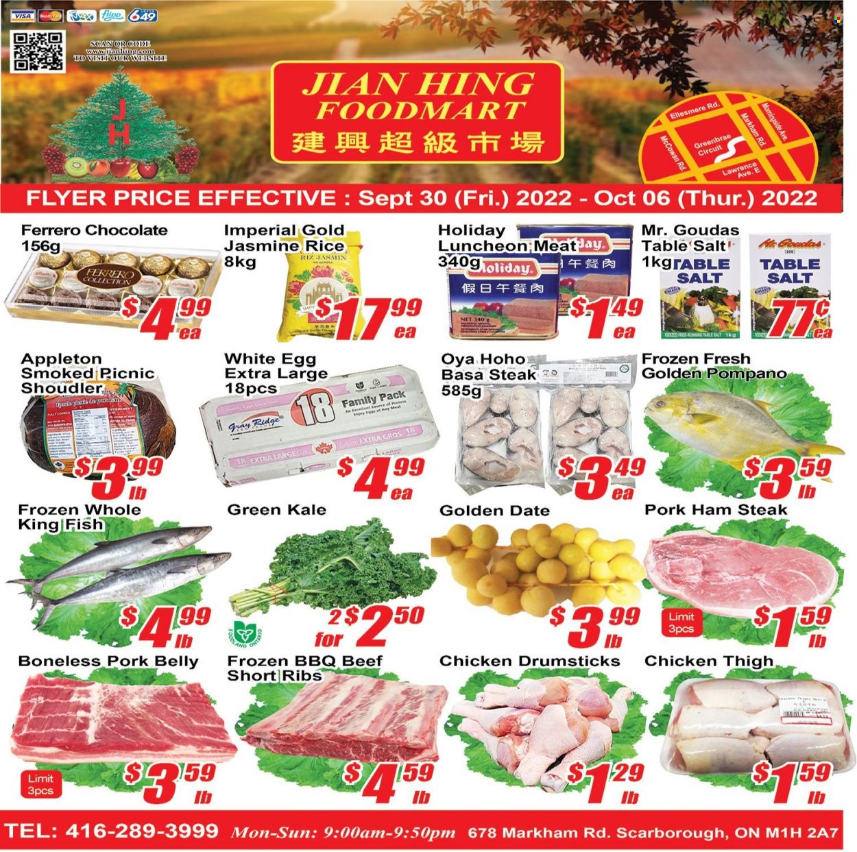 Jian Hing Supermarket flyer  - September 30, 2022 - October 06, 2022.