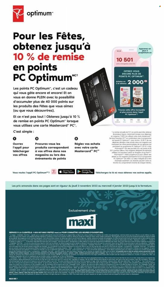 Maxi flyer  - November 03, 2022 - January 04, 2023.