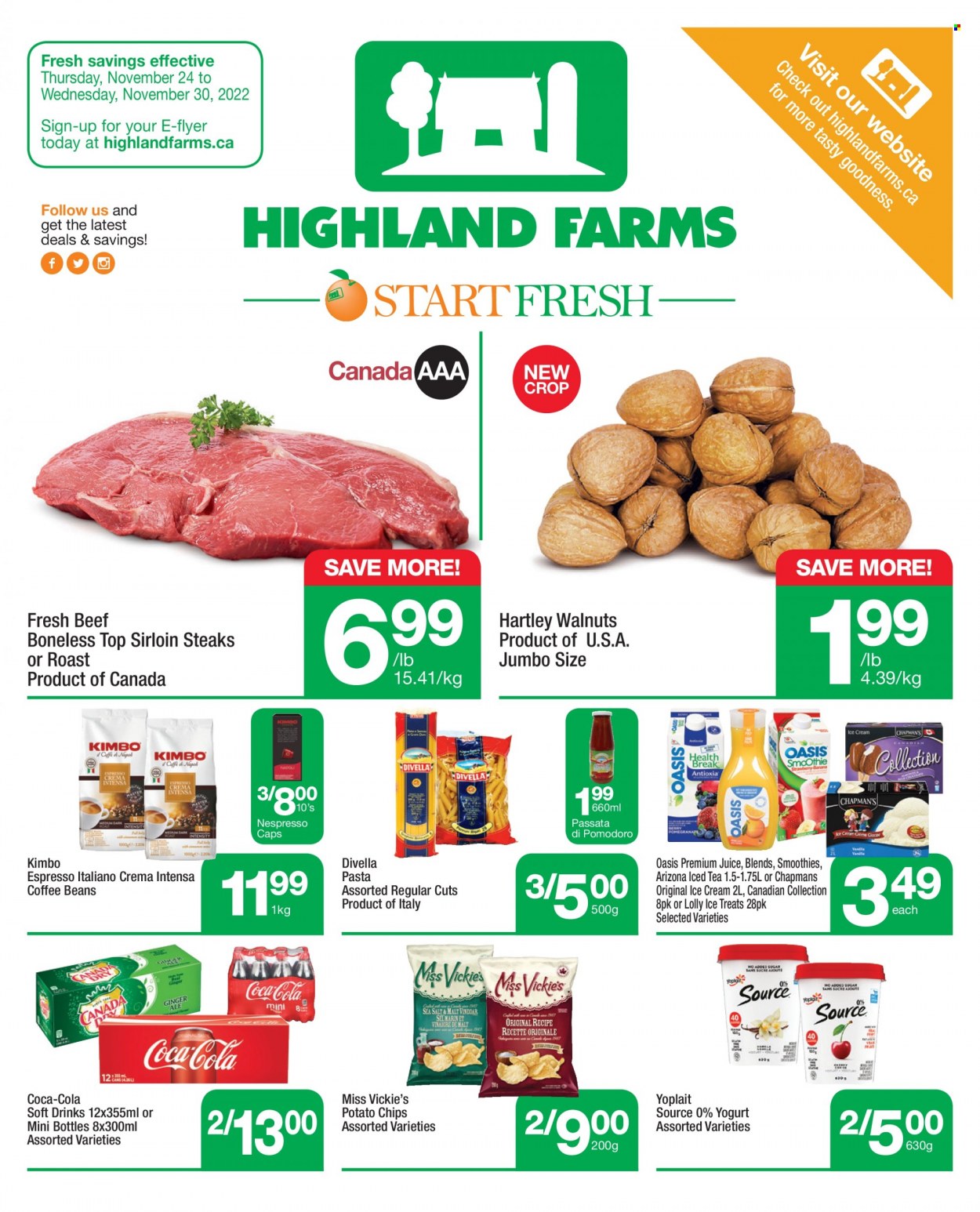 Highland Farms flyer  - November 24, 2022 - November 30, 2022.