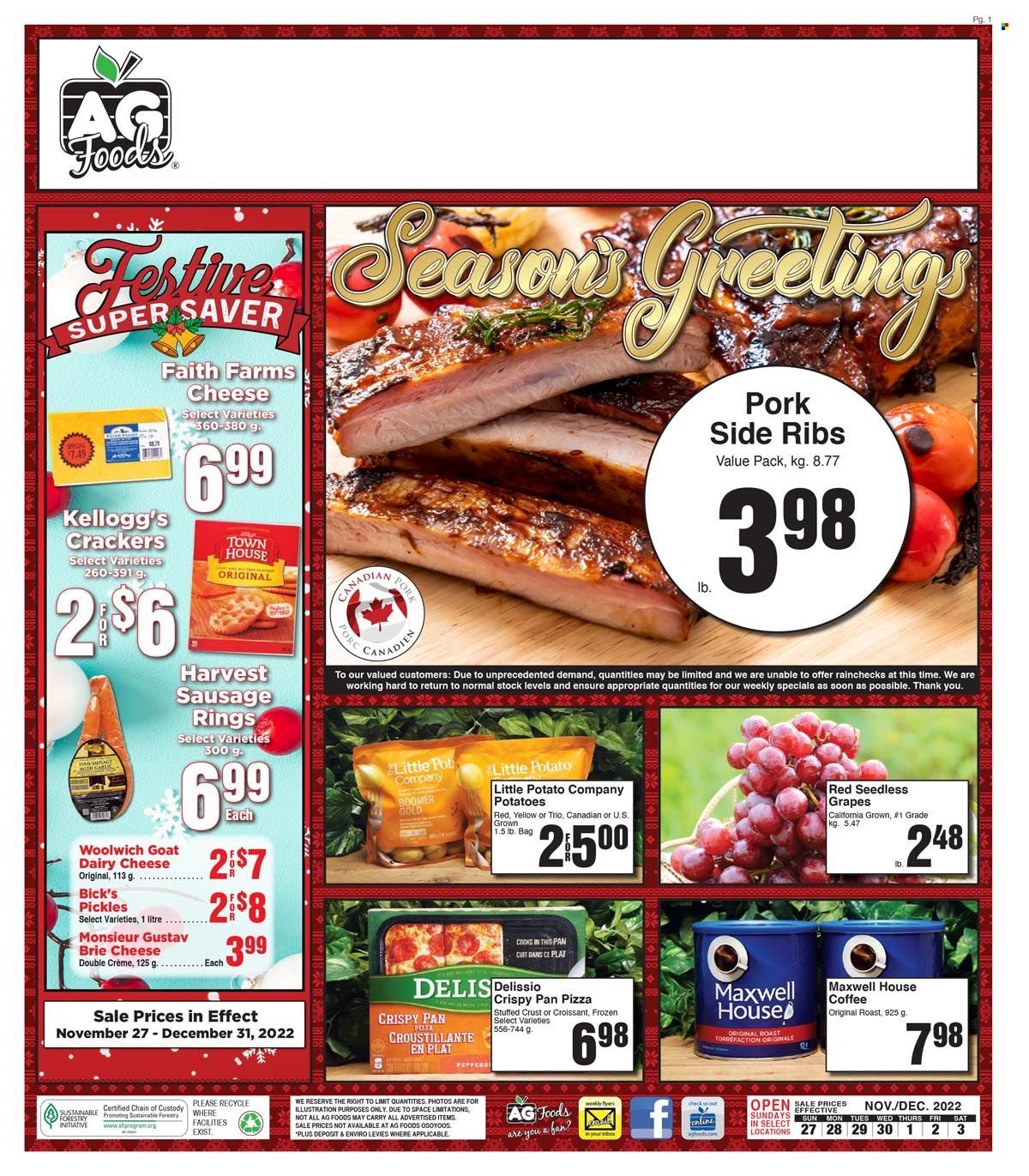 AG Foods flyer  - November 27, 2022 - December 03, 2022.