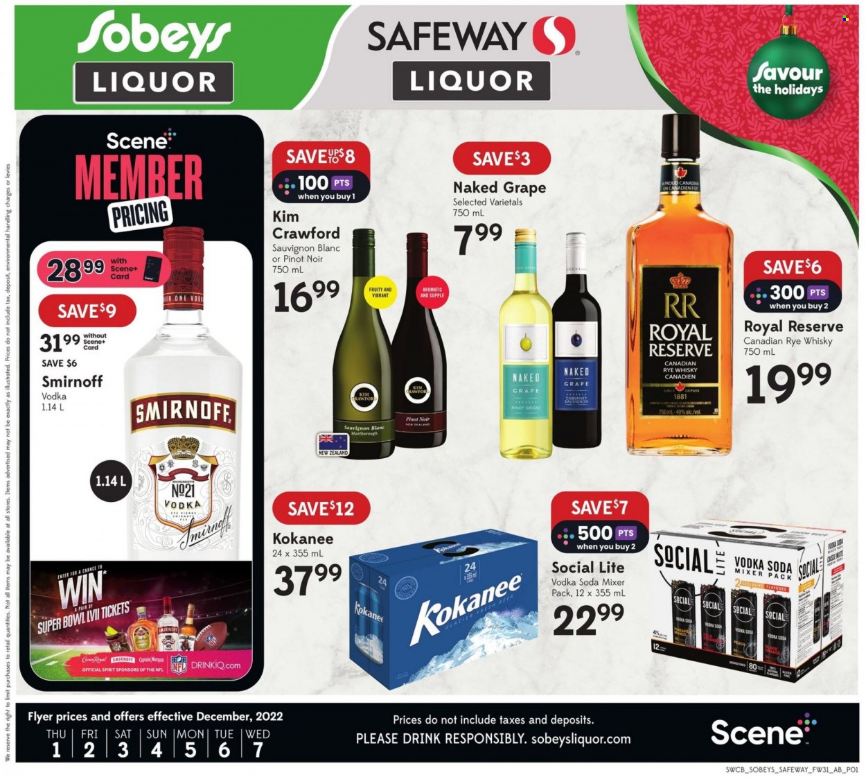 Sobeys Liquor flyer  - December 01, 2022 - December 07, 2022.