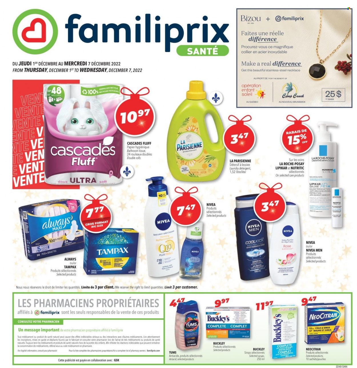 Familiprix Santé flyer  - December 01, 2022 - December 07, 2022.