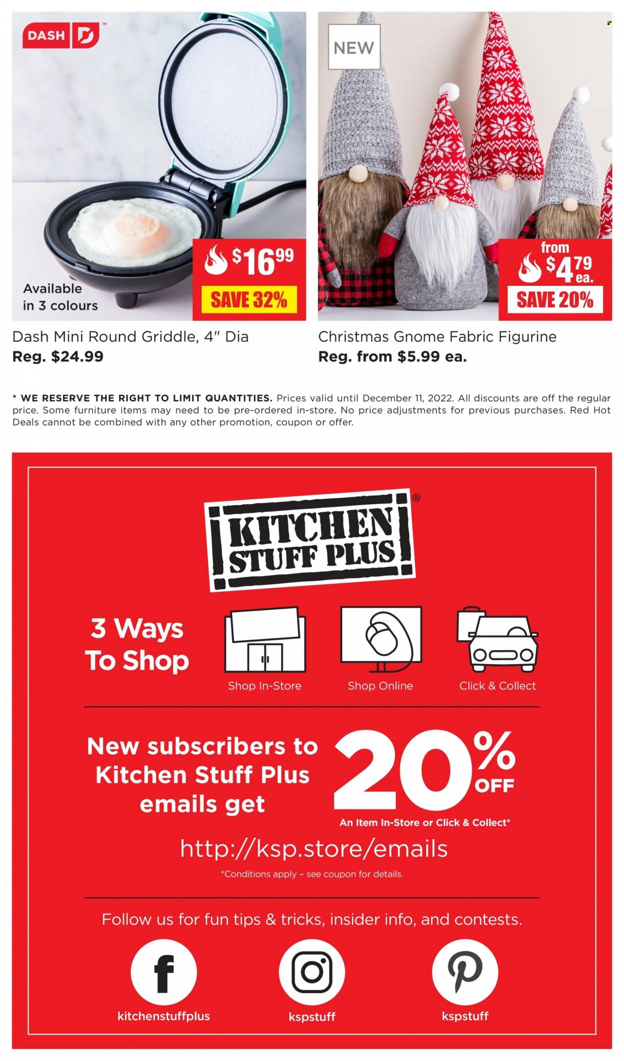 Kitchen Stuff Plus flyer  - December 05, 2022 - December 11, 2022.