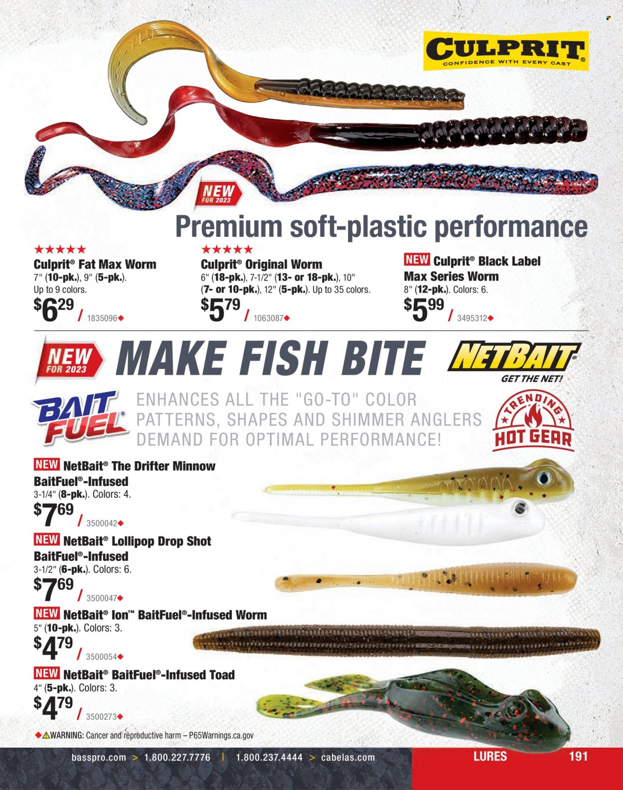 Bass Pro Shops flyer  - January 01, 2023 - December 31, 2023. Page 191.