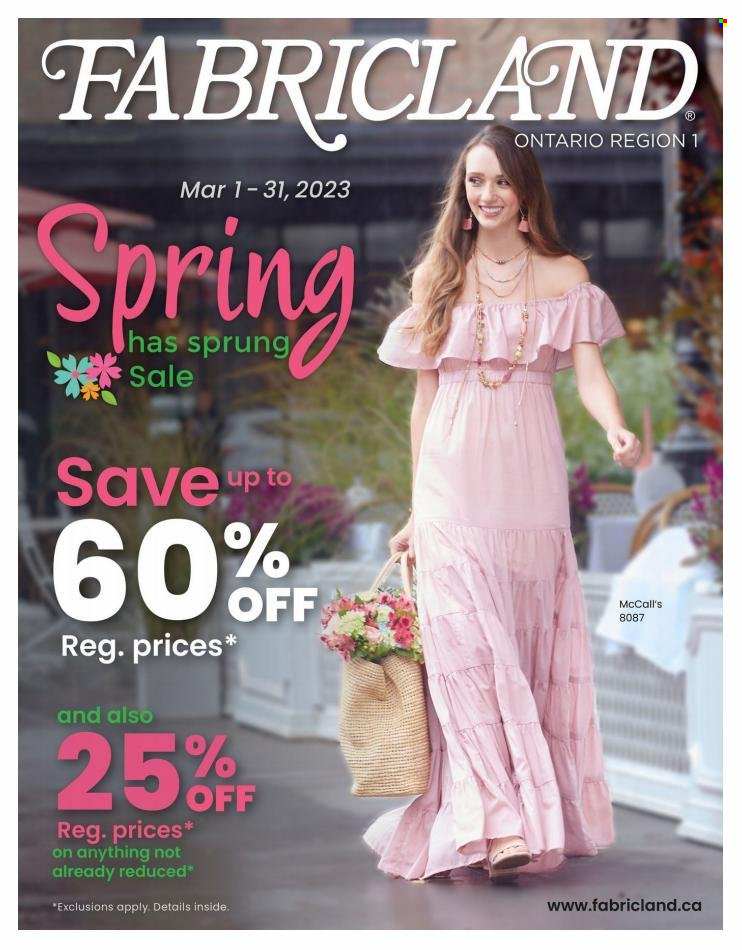 FABRICLAND flyer  - March 01, 2023 - March 31, 2023.