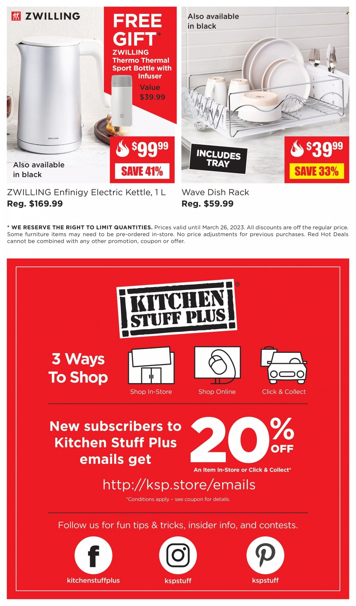 Kitchen Stuff Plus flyer  - March 20, 2023 - March 26, 2023.