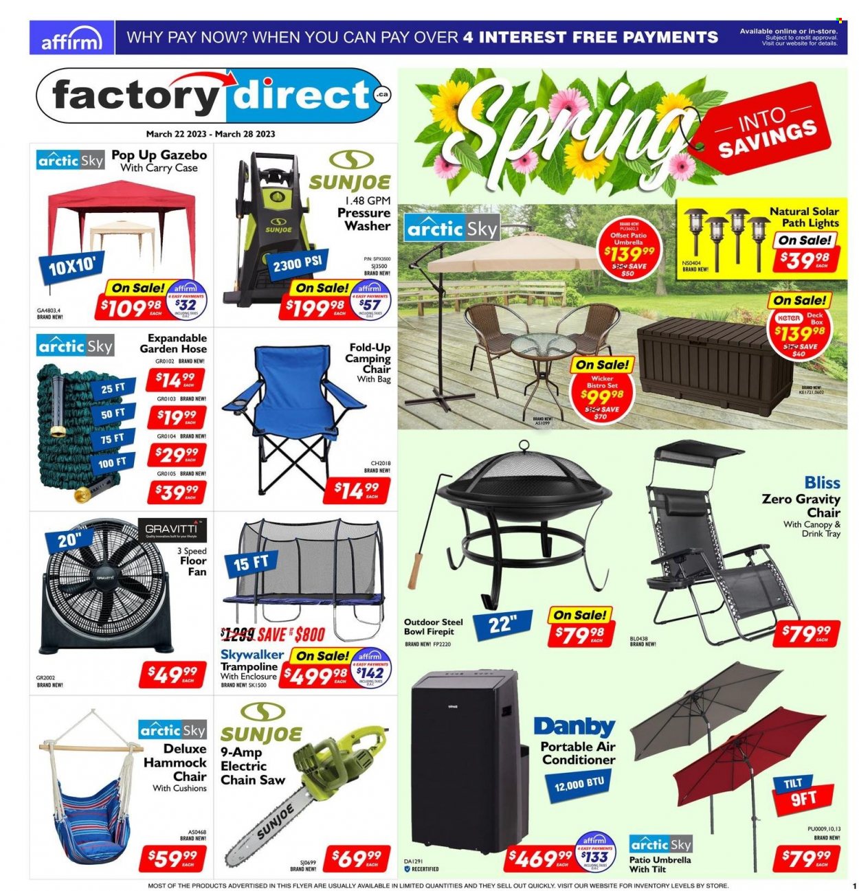 Factory Direct flyer  - March 22, 2023 - March 28, 2023.
