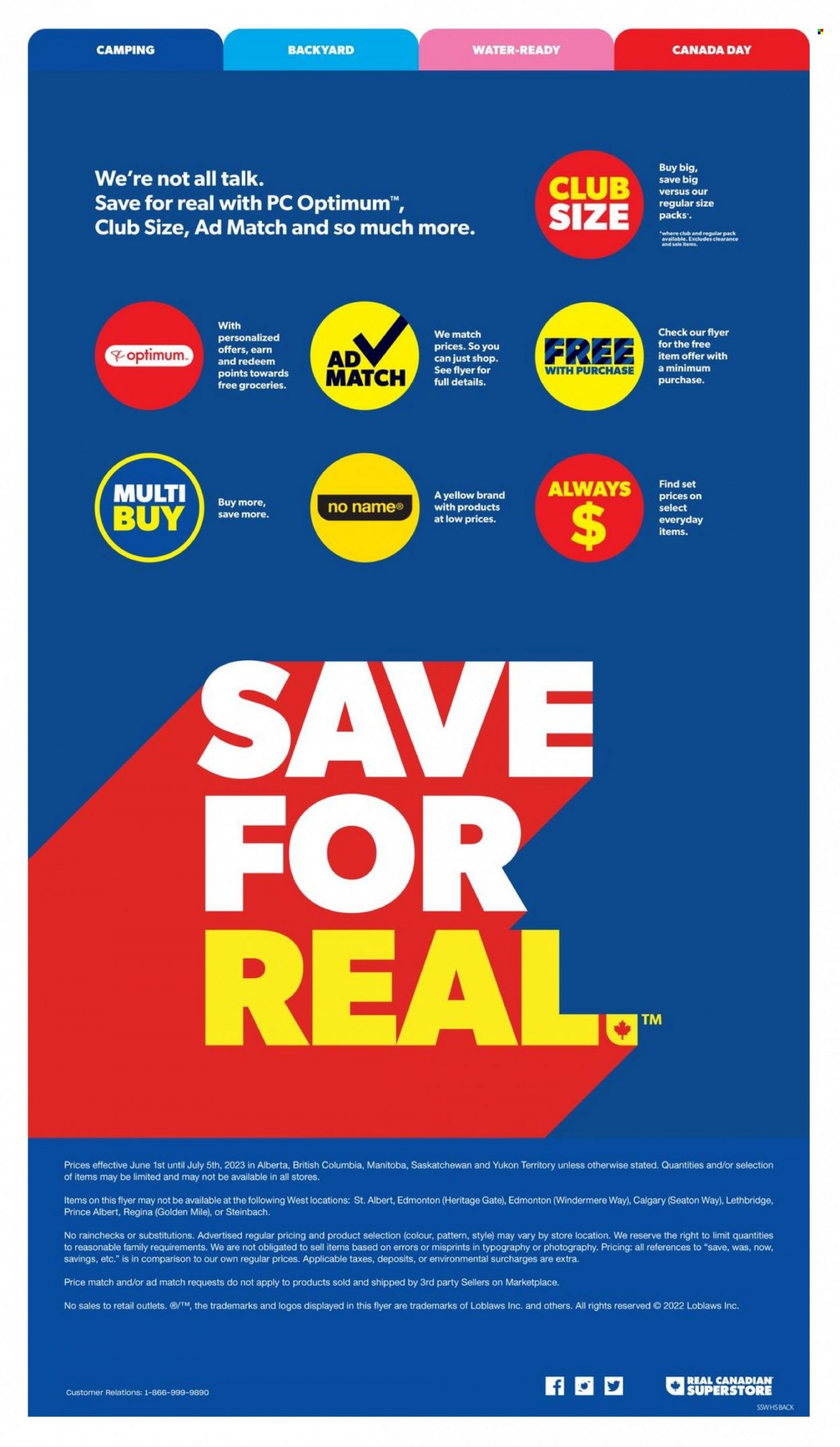 Real Canadian Superstore flyer  - June 01, 2023 - July 05, 2023.