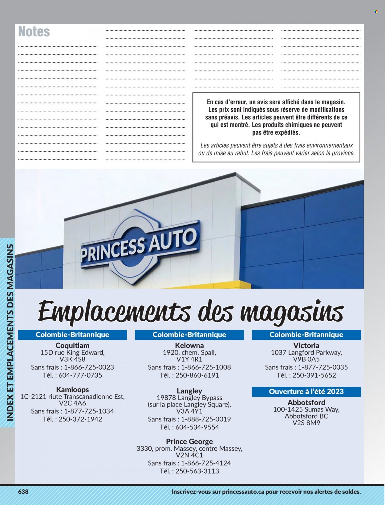Princess Auto flyer . Page 648.