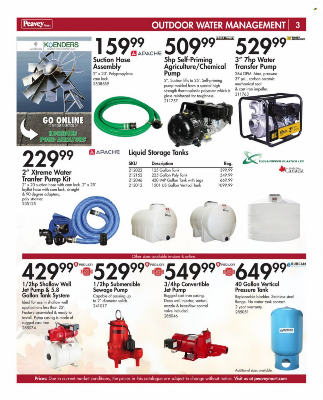Peavey Mart flyer  - August 14, 2023 - November 30, 2023. Page 3.