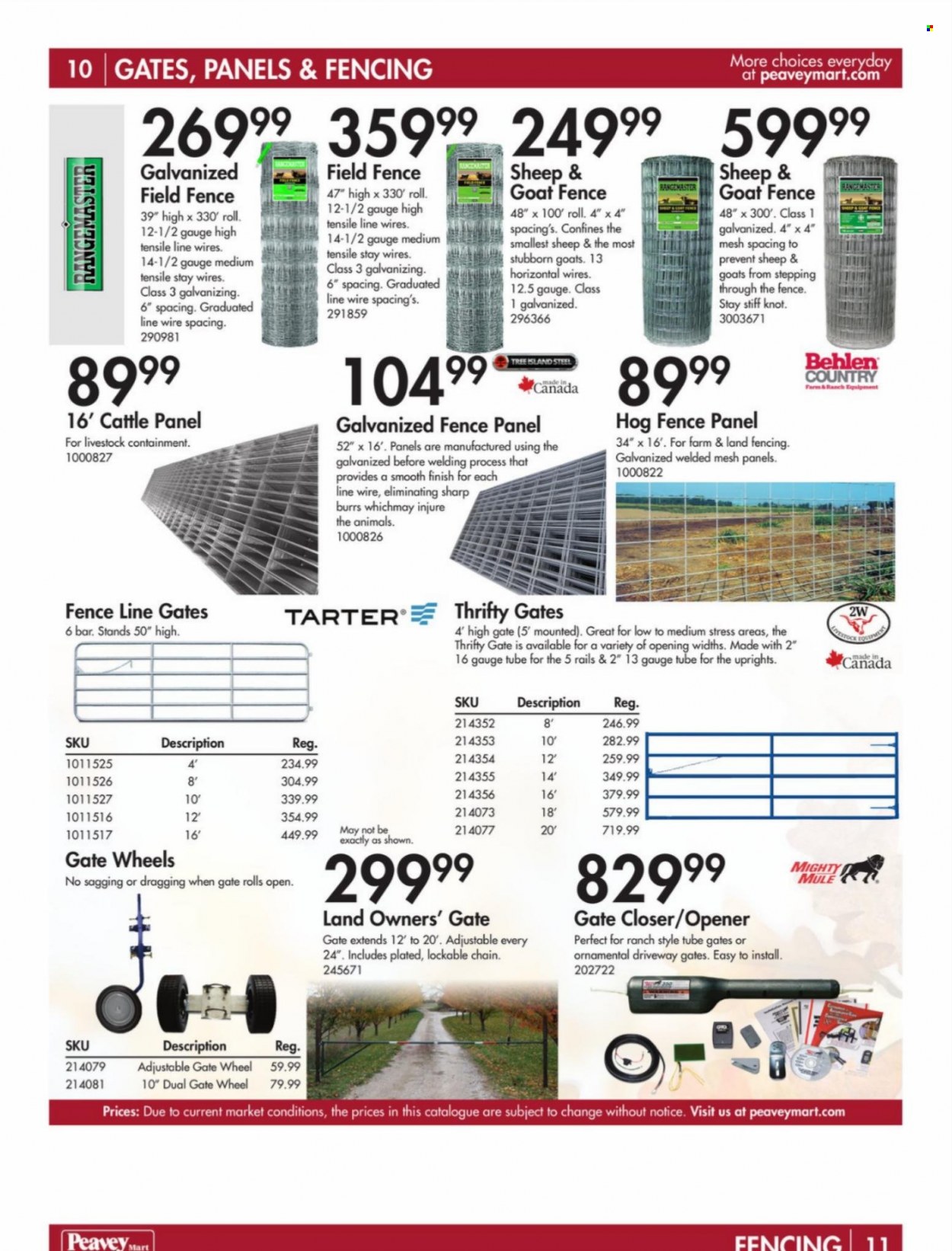 Peavey Mart flyer  - August 14, 2023 - November 30, 2023. Page 10.